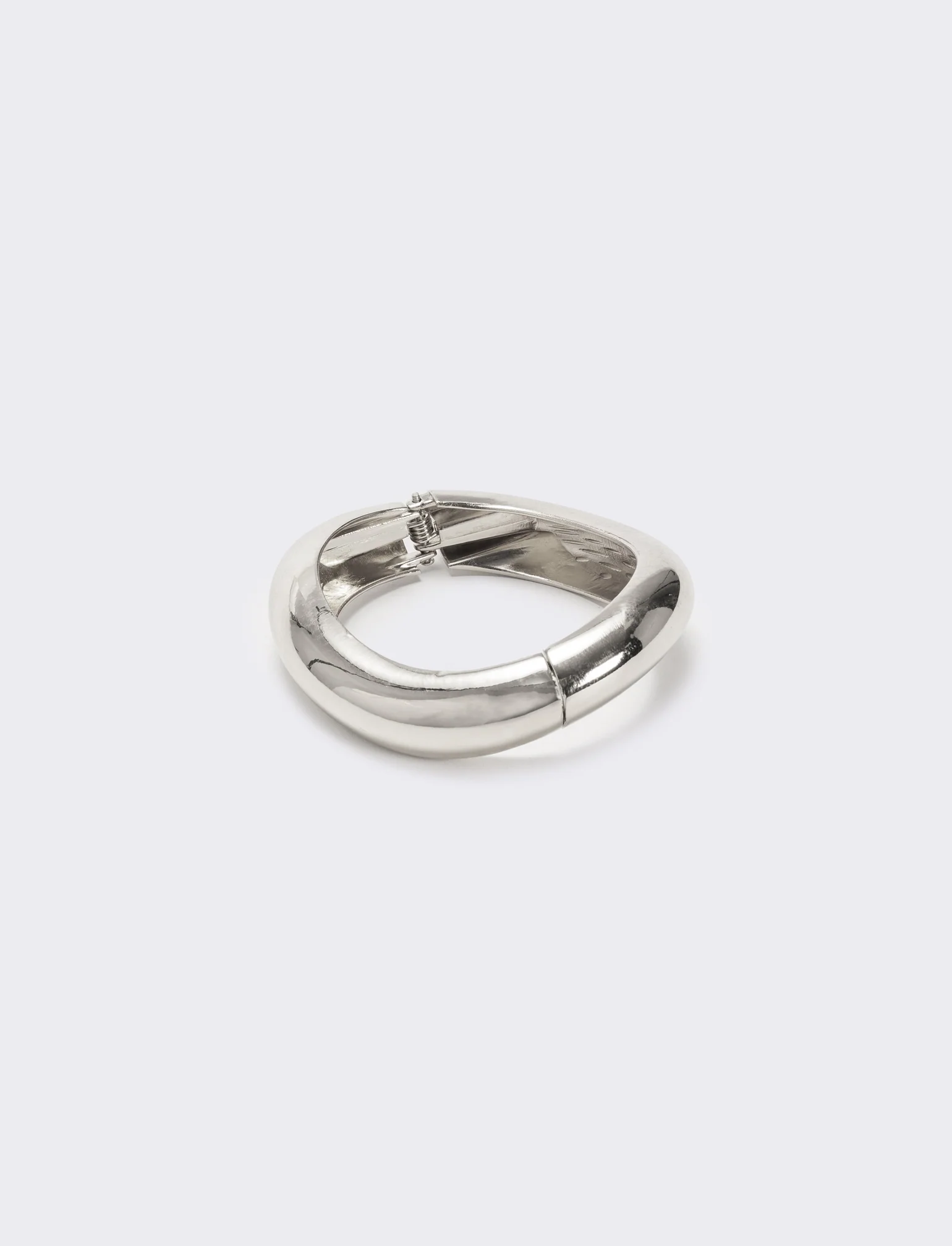 Bracciale rigido tubolare liscio - Argento - Image 2