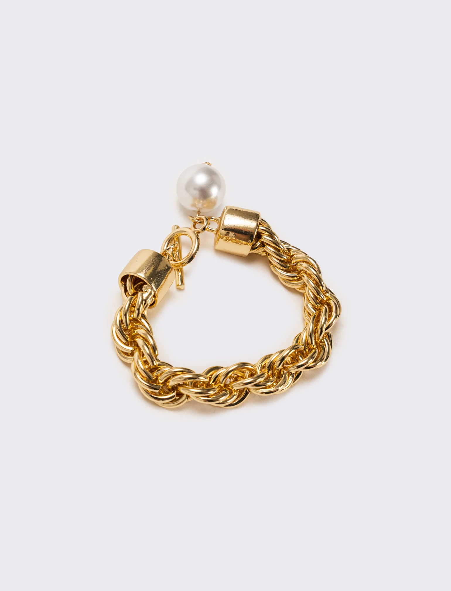 Bracciale torciglione con perla - Oro - Image 2