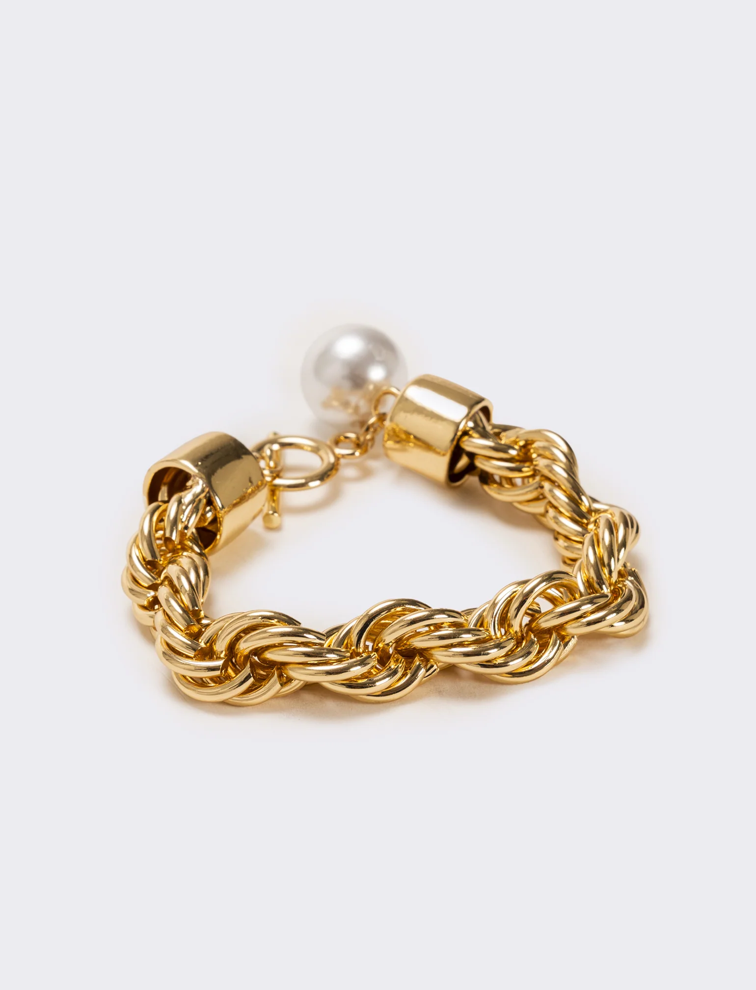 Bracciale torciglione con perla - Oro - Image 3