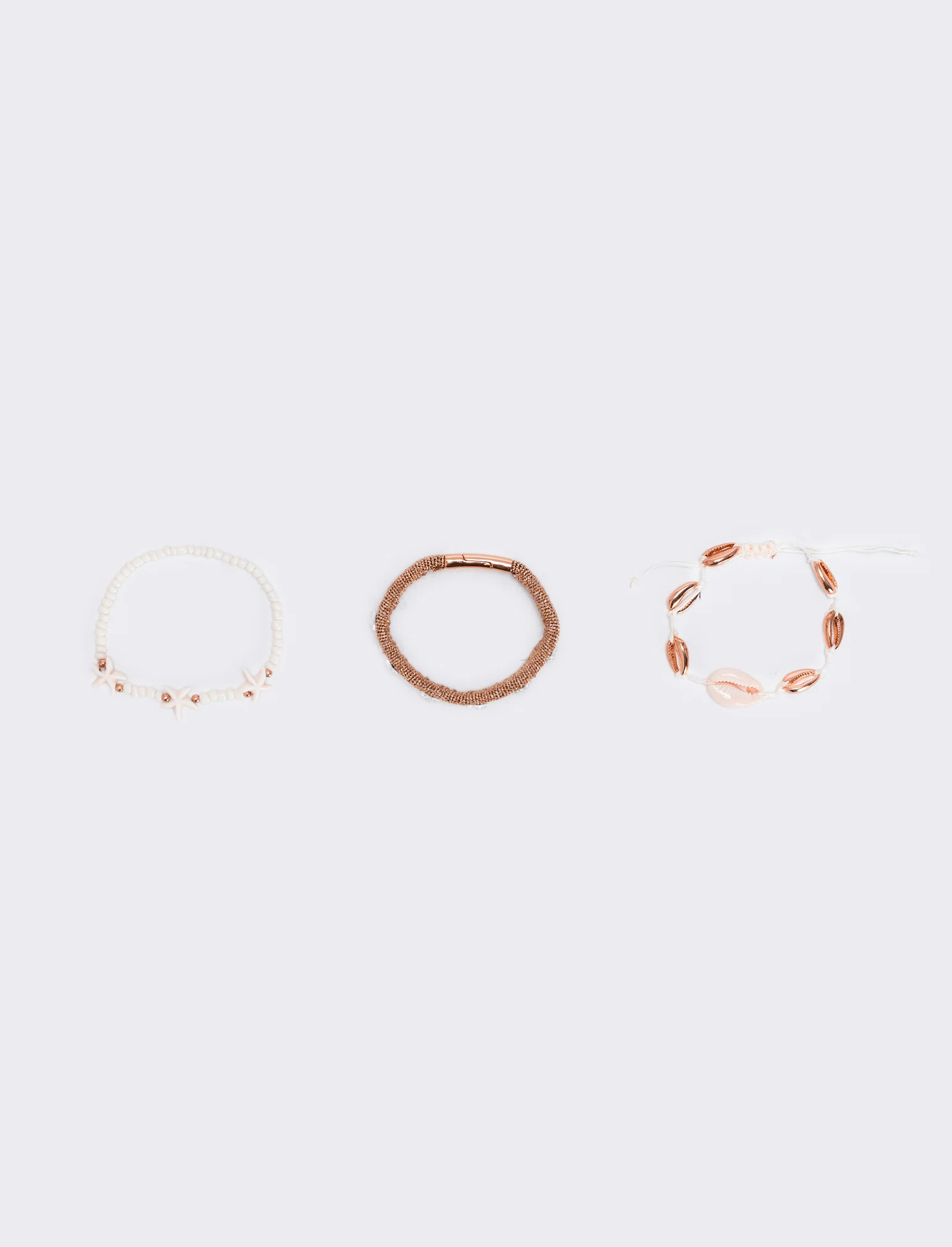 Bracciali conchiglie e stelle marine - Oro rosa