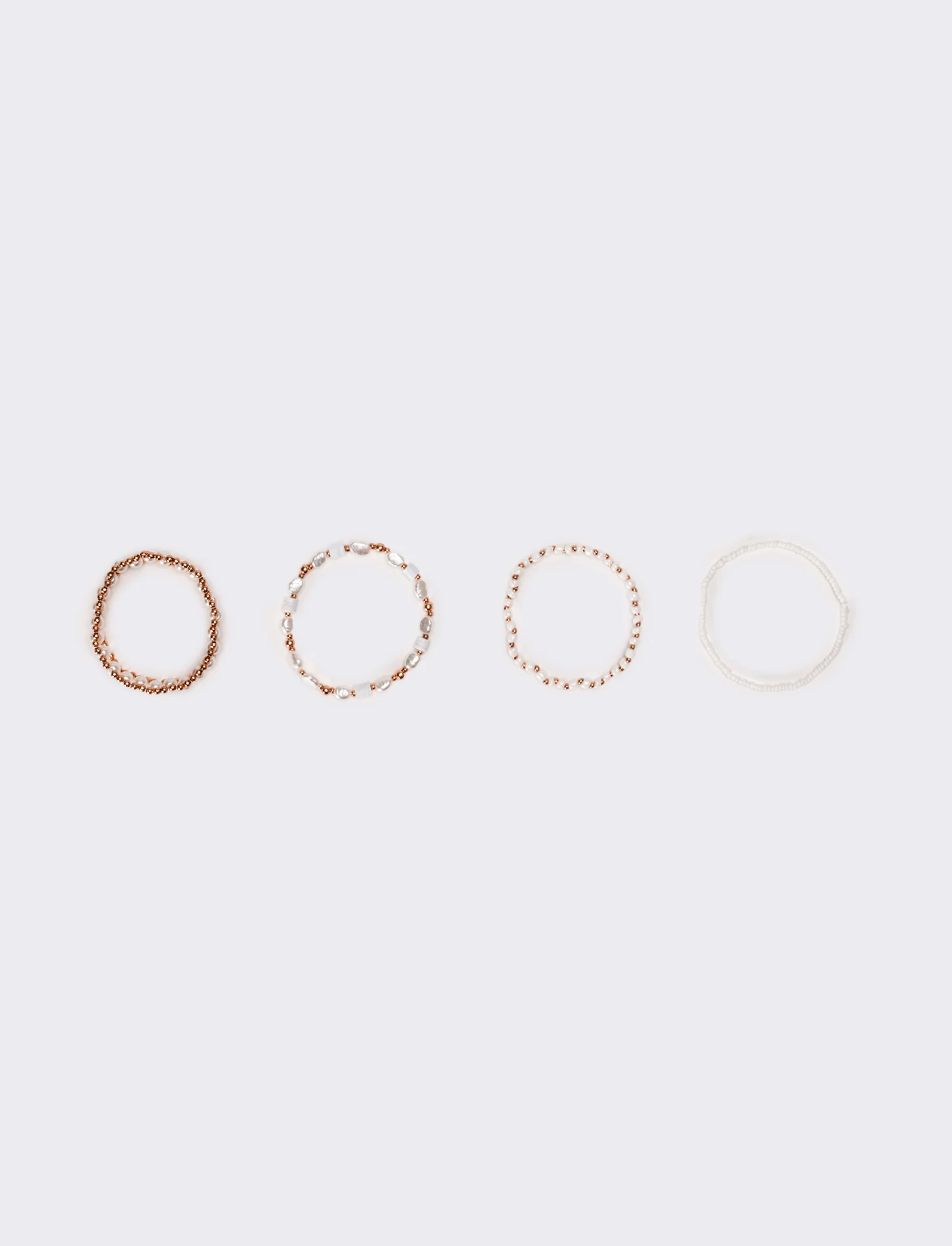 Bracciali donna 3 elastici con palline - Rosa