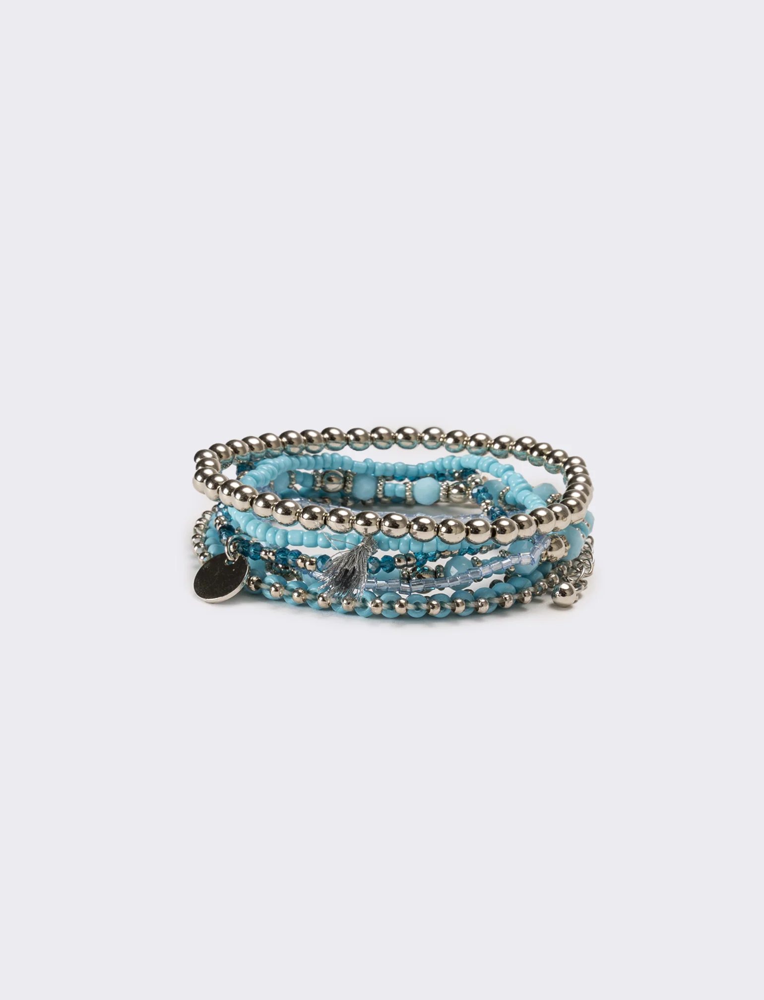 Bracciali donna 6 pezzi card con conteria - Turchese - Image 3