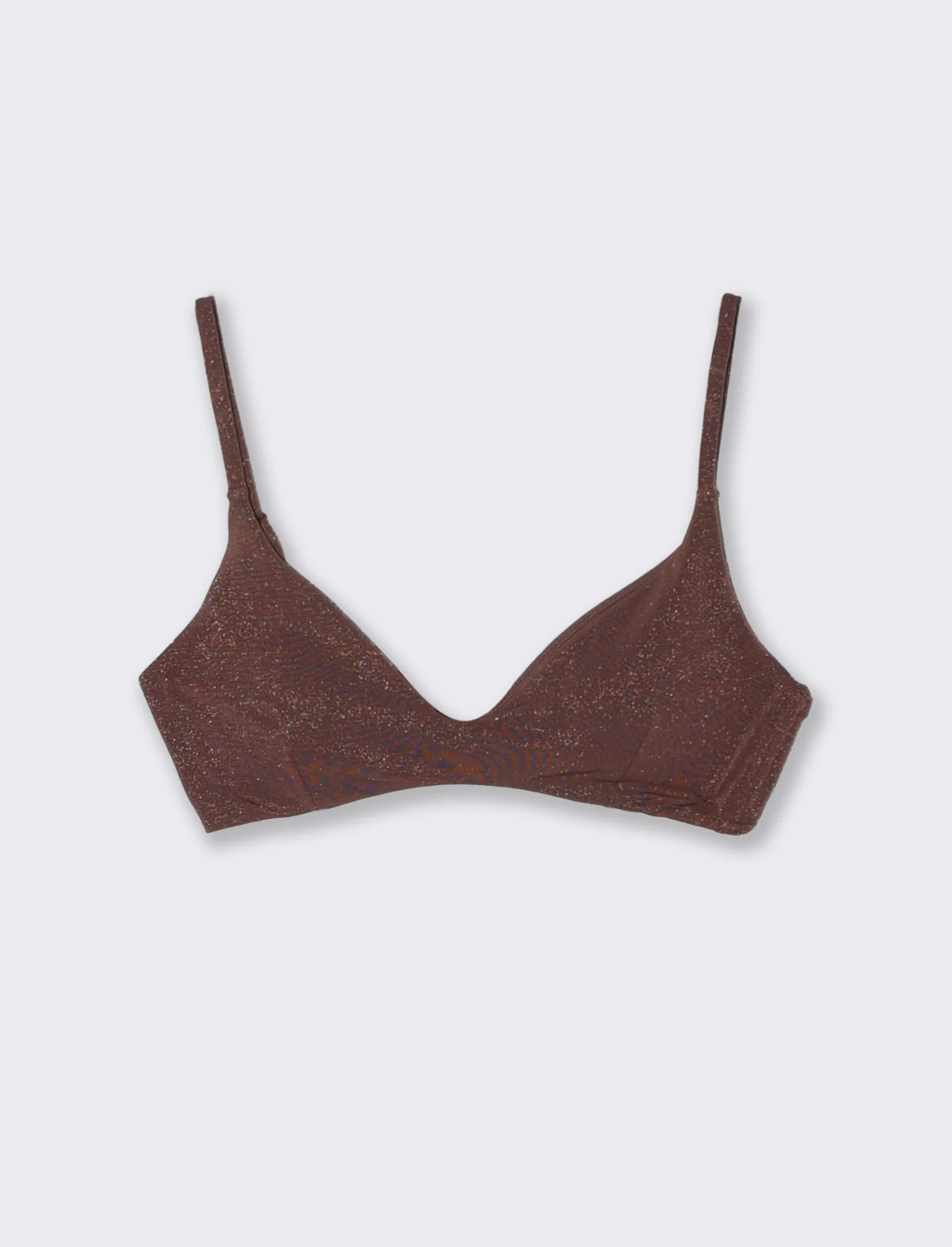 Brassiere mare in lurex per donne - Marrone - Image 3