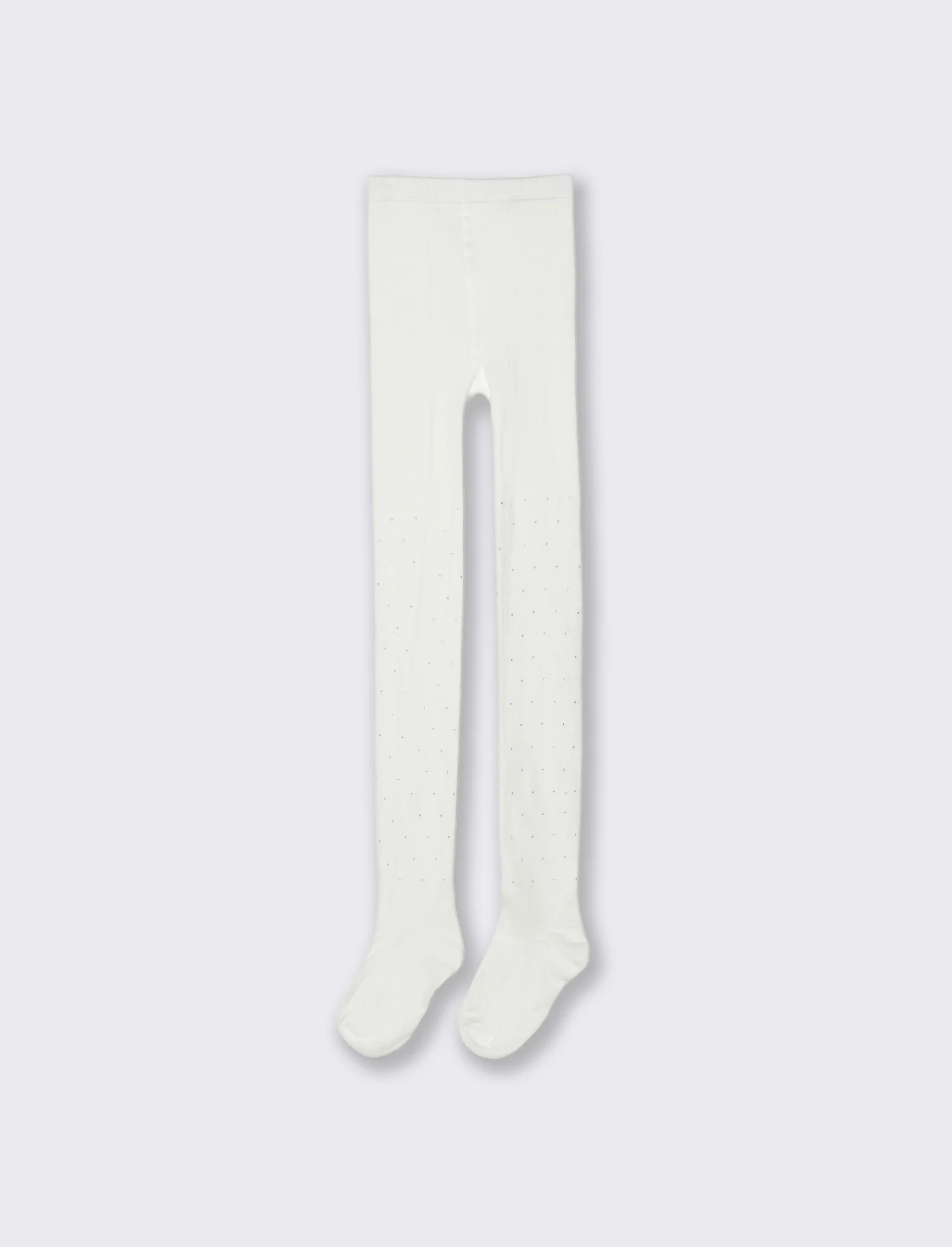 Calza con strass - Bianco latte