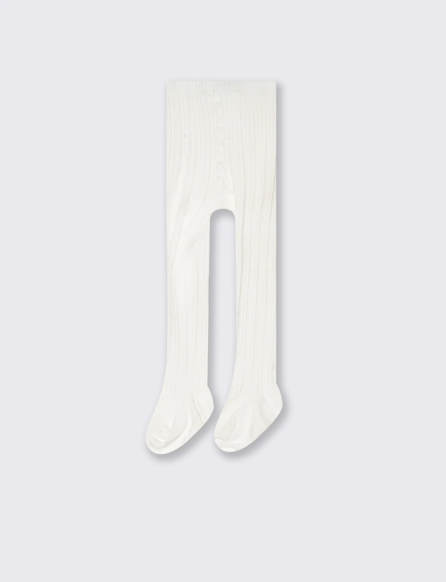 Calze con lavorazione treccine - Bianco sporco