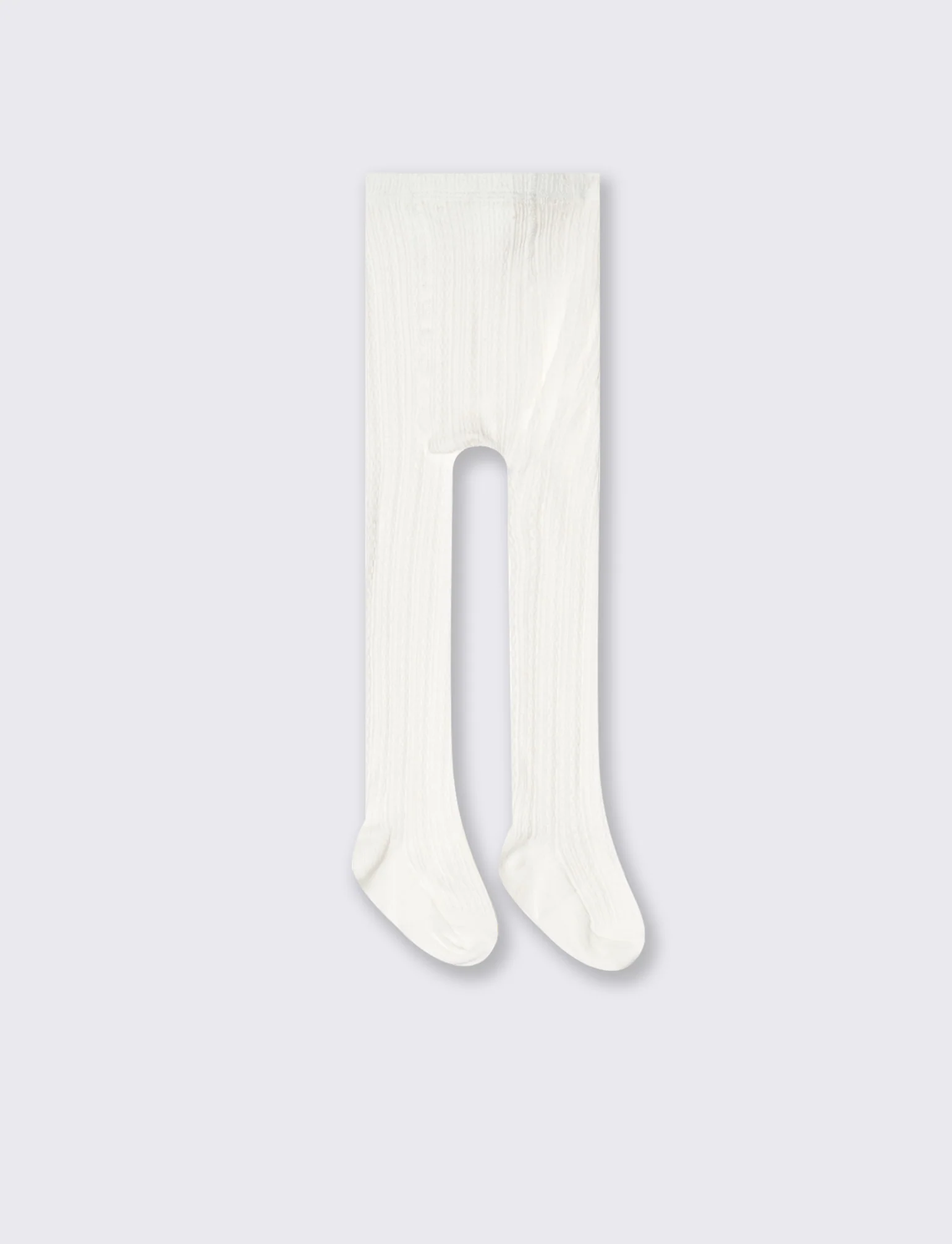 Calze con lavorazione treccine - Bianco sporco - Image 2
