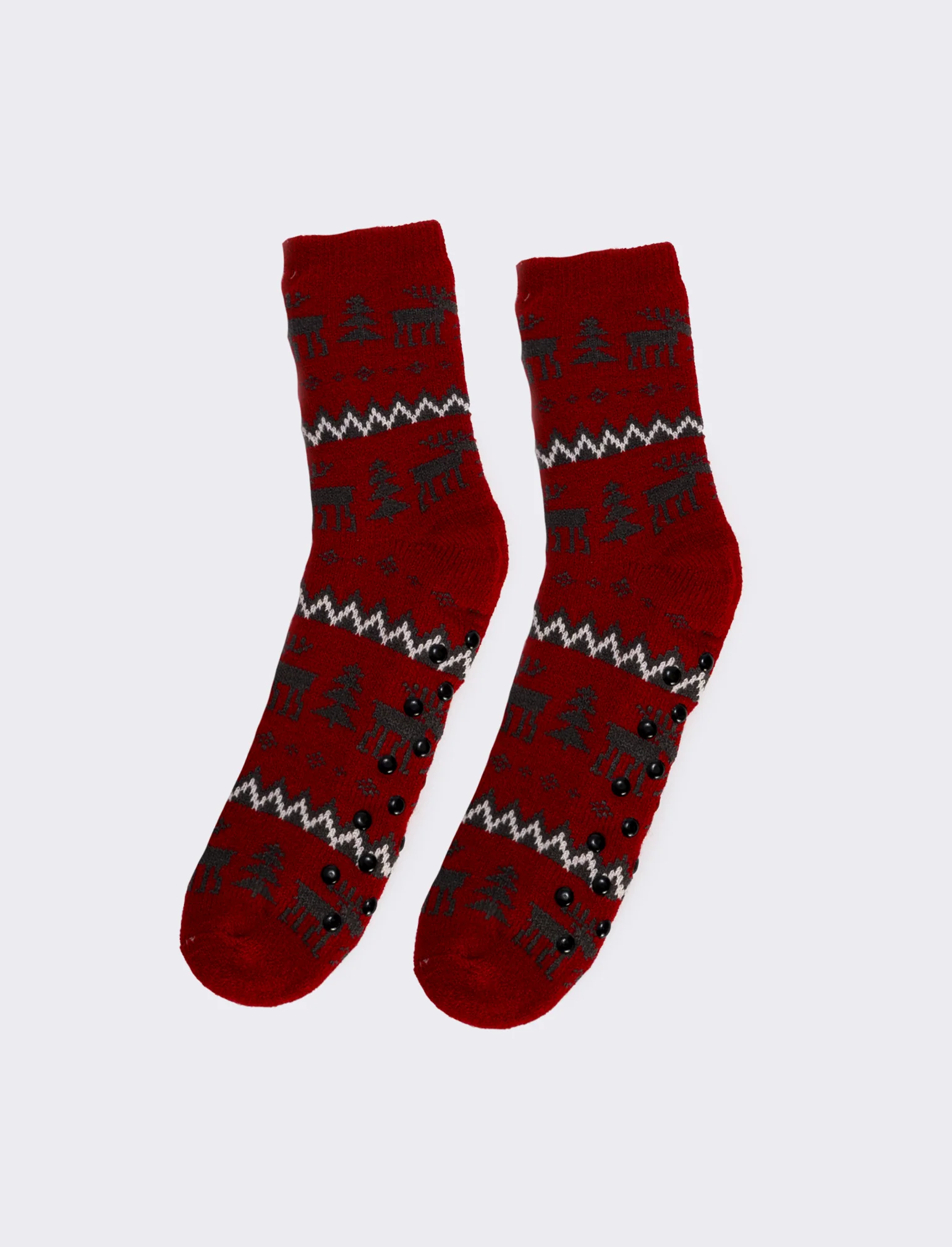 Calzini antiscivolo uomo natale - Rosso - Image 2