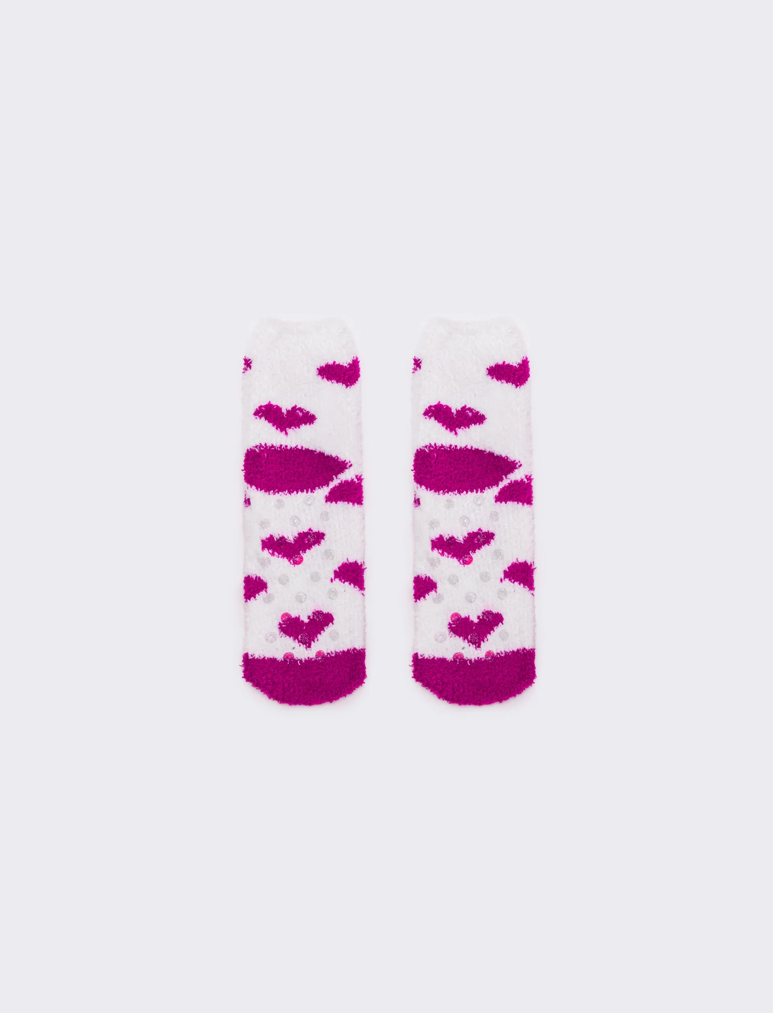 Calzino donna antiscivolo cuori - Fuxia - Image 2
