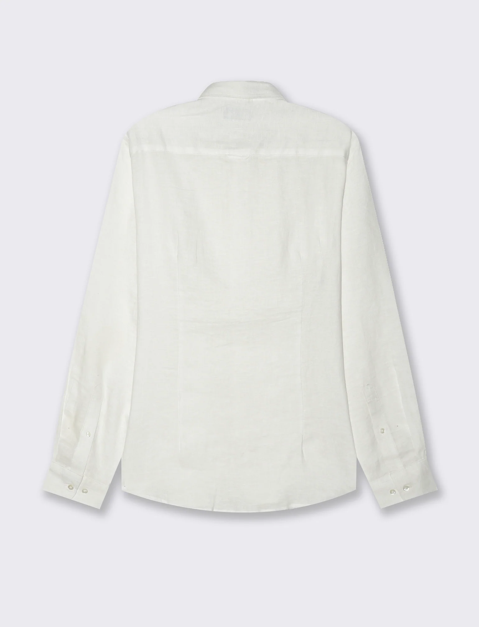 Camicia 100% lino da uomo - Bianco - Image 2