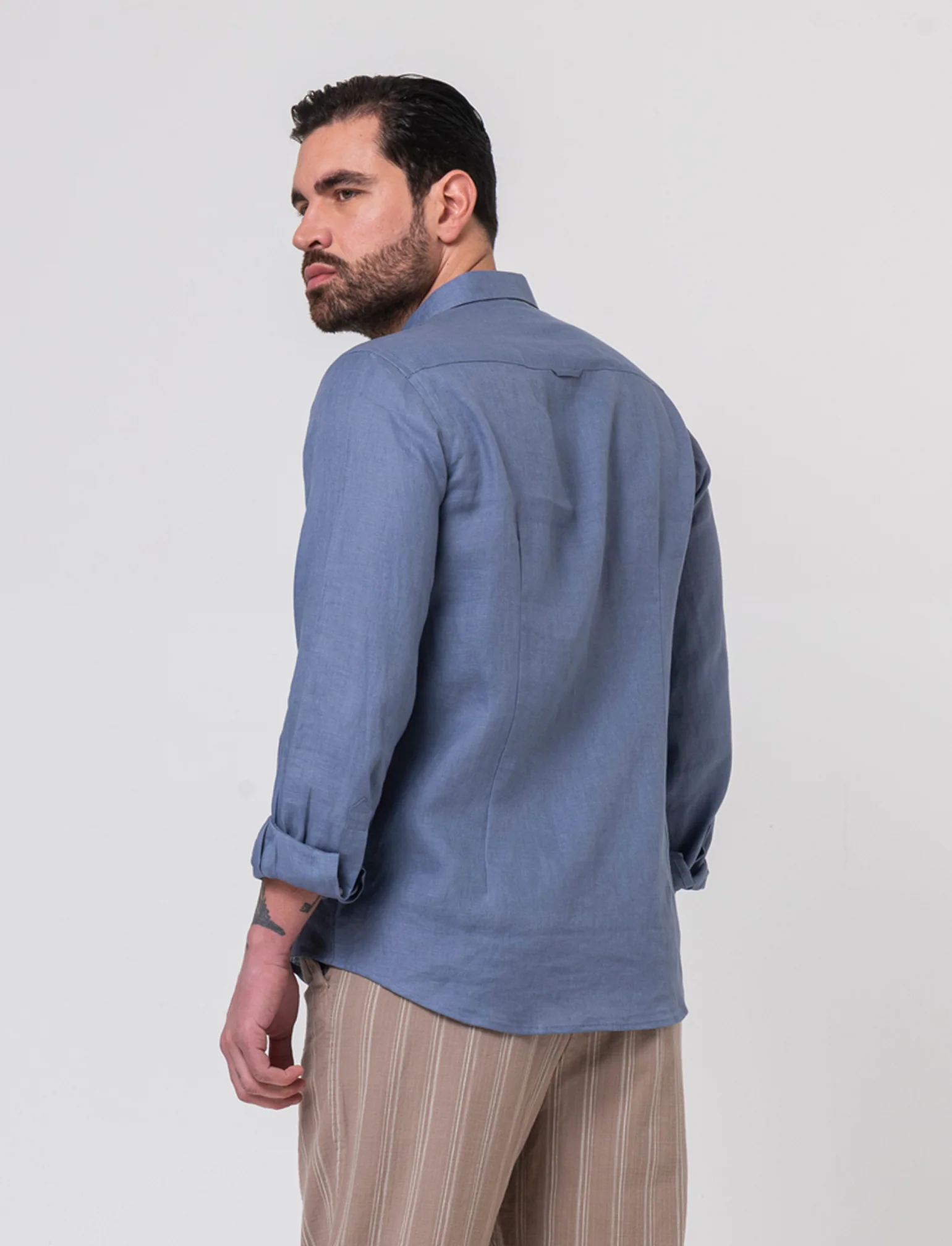 Camicia 100% lino da uomo - CARTA DA ZUCCHERO
