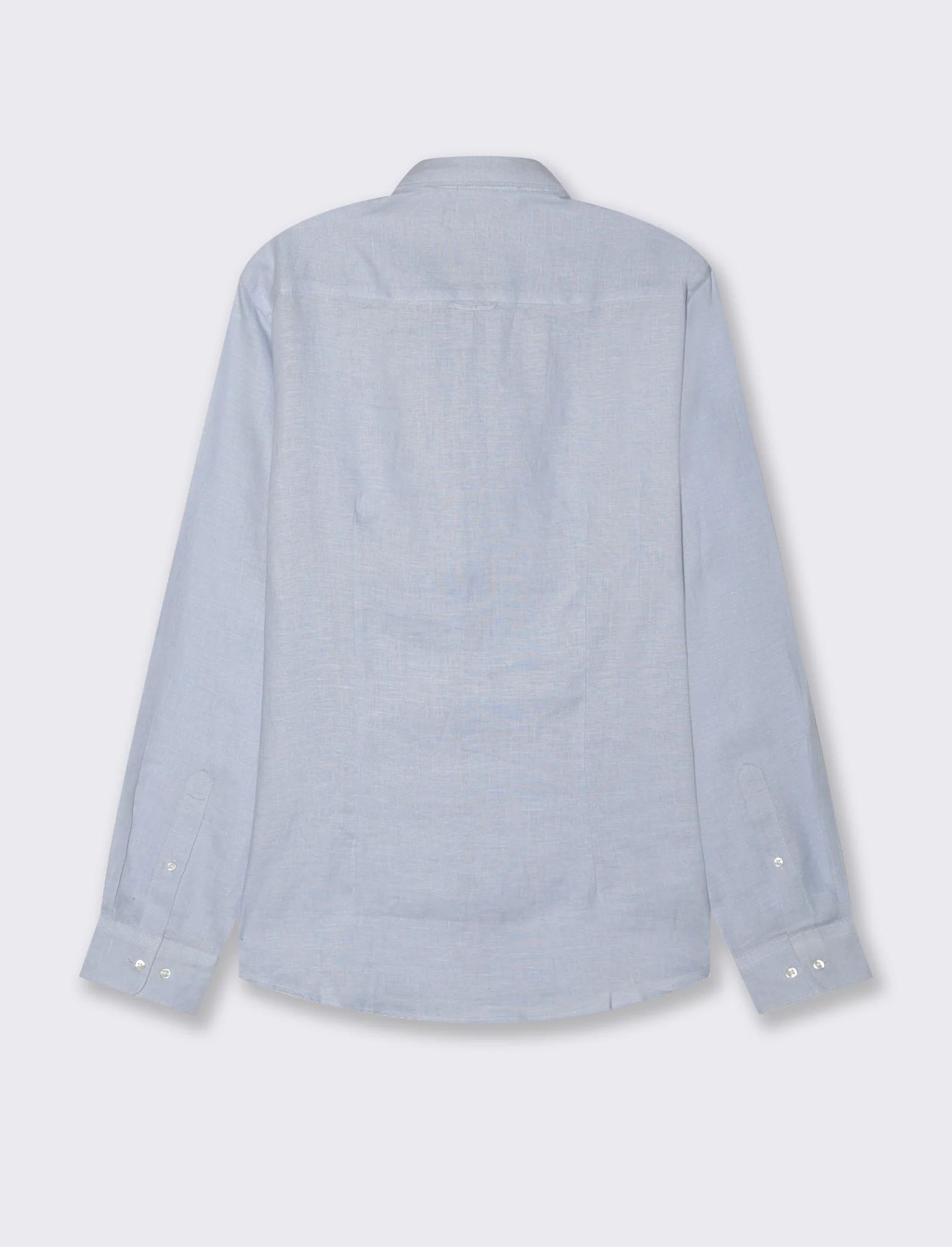 Camicia 100% lino da uomo - Celeste polvere - Image 2