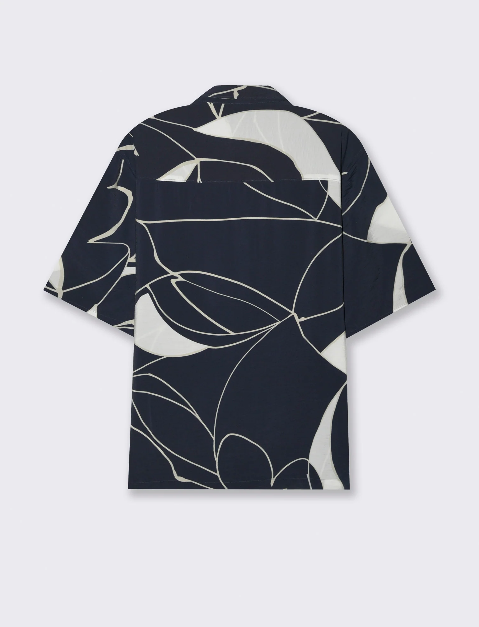 Camicia a fantasia in viscosa nylon da uomo - Blu - Image 2