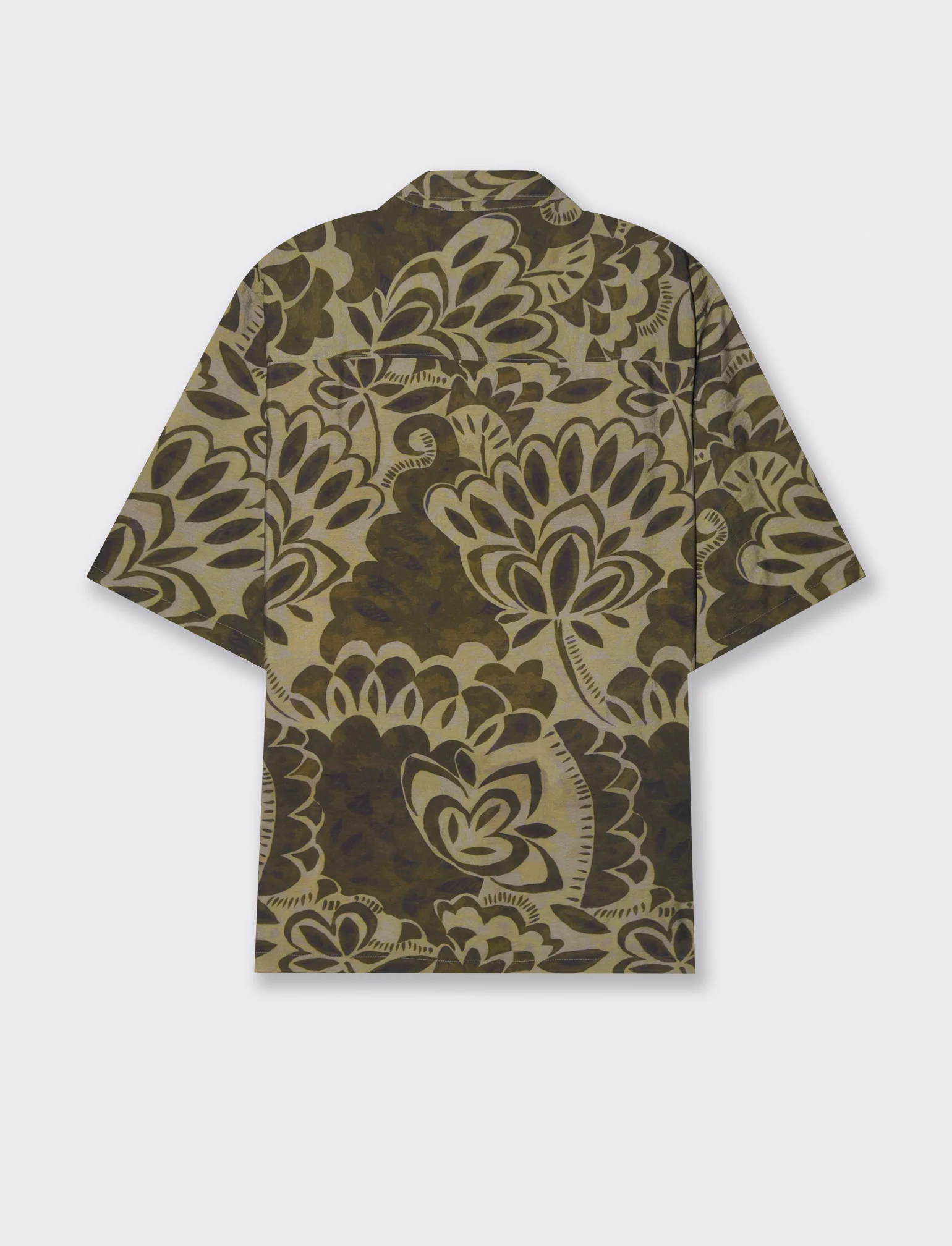 Camicia a fantasia in viscosa nylon da uomo - Moro - Image 5