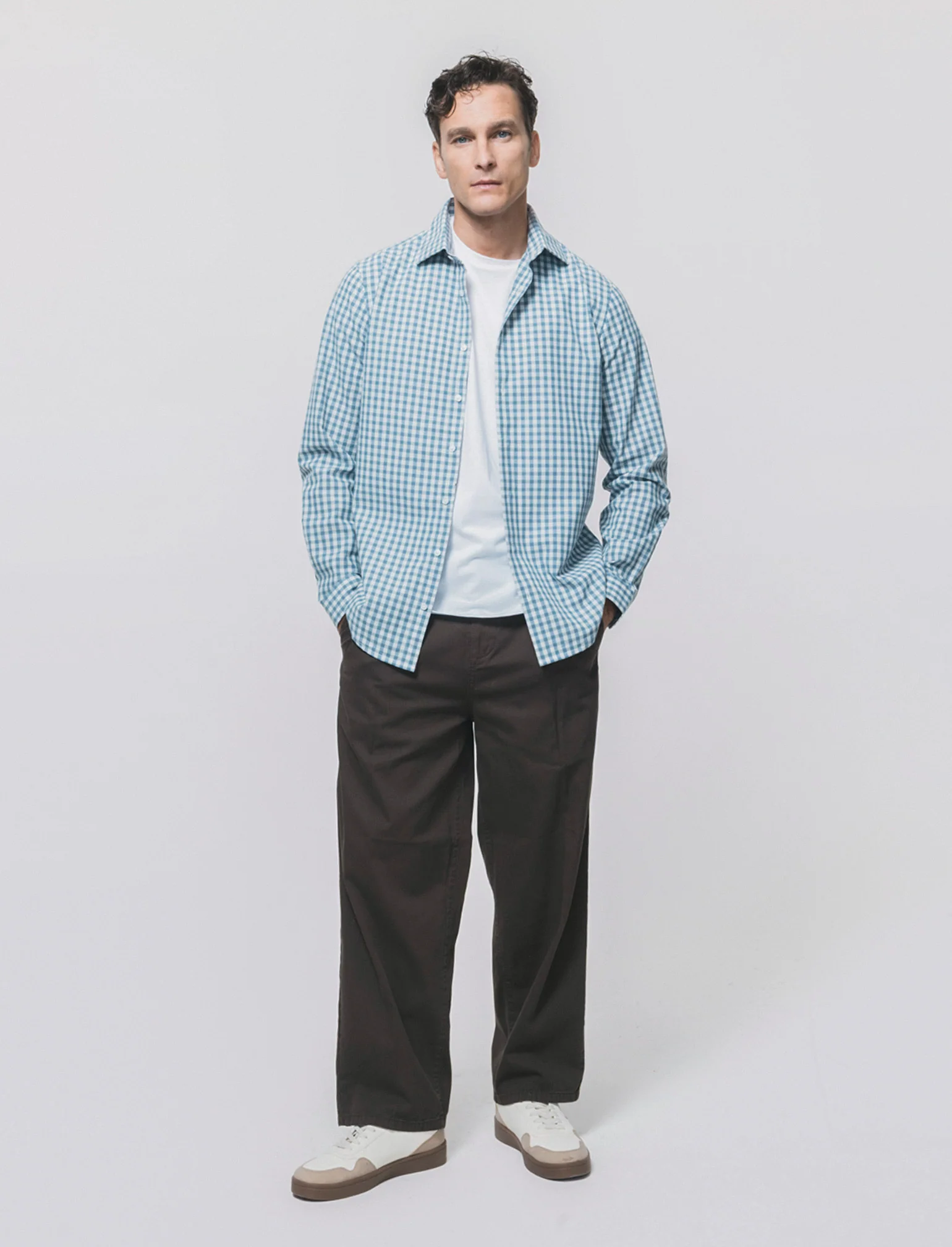 Camicia a quadri regular fit in cotone - CARTA DA ZUCCHERO