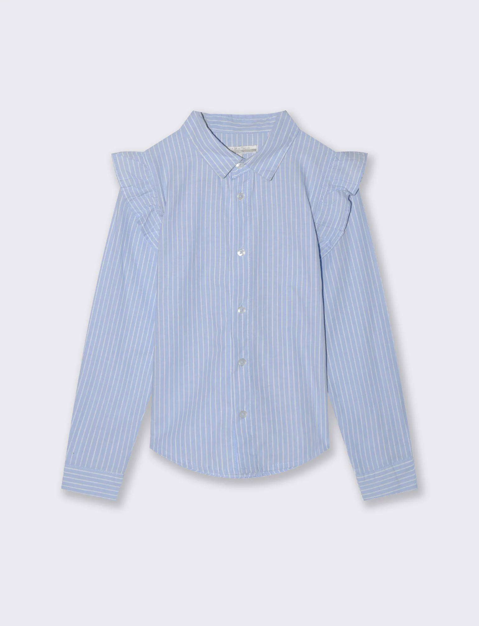 Camicia a righe da bambina con rouches - Righe