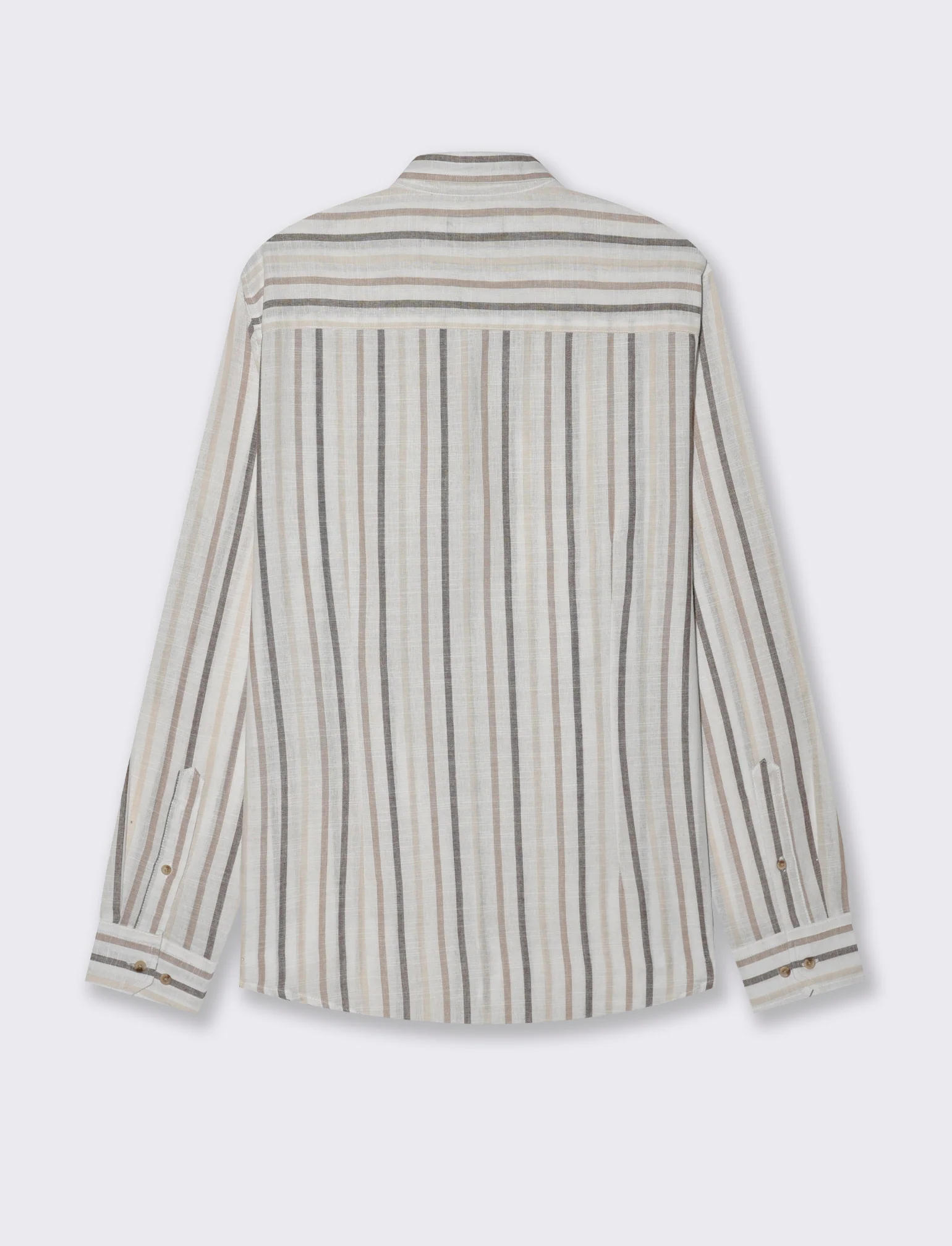 Camicia a righe da uomo - Beige - Image 2