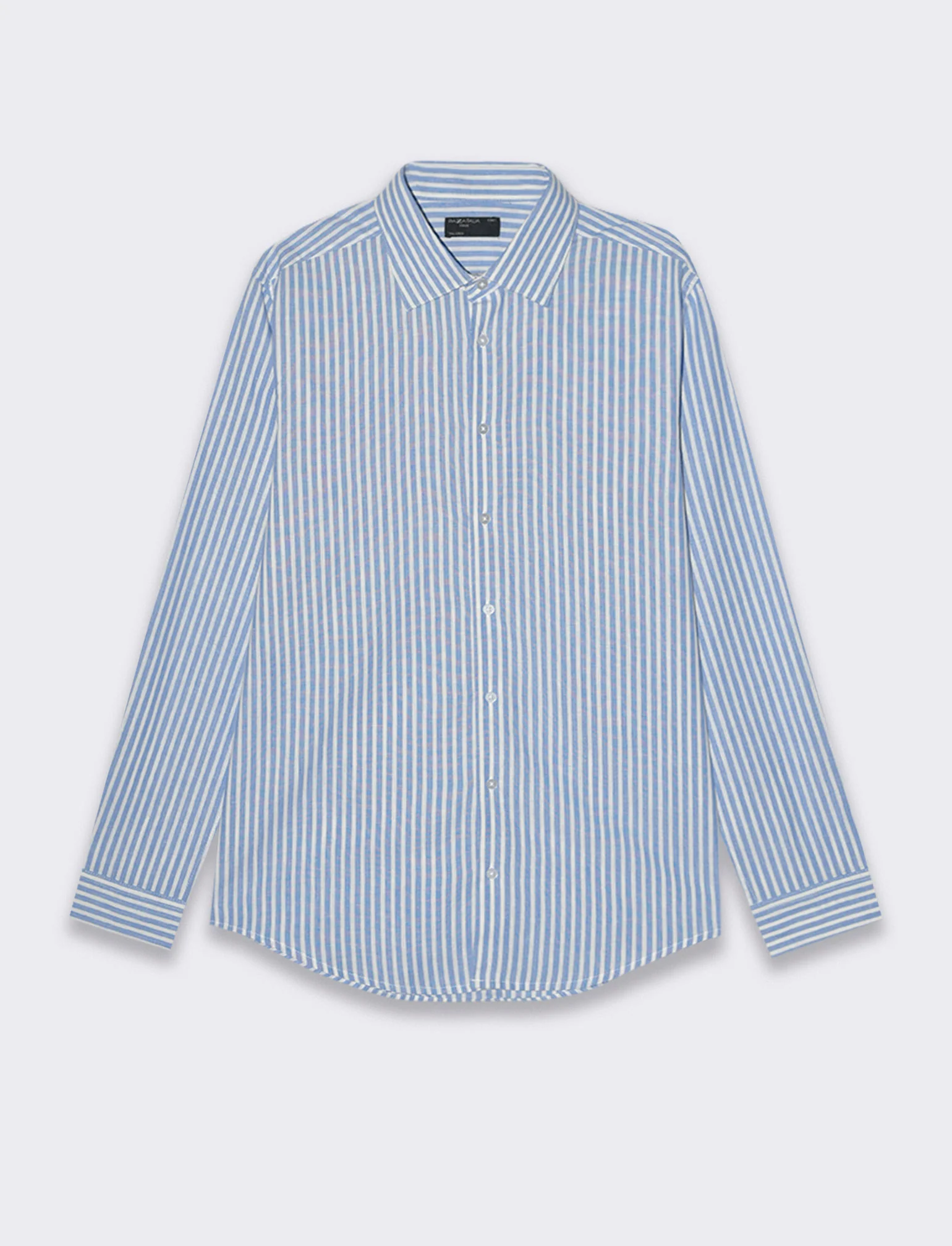 Camicia a righe da uomo - Celeste