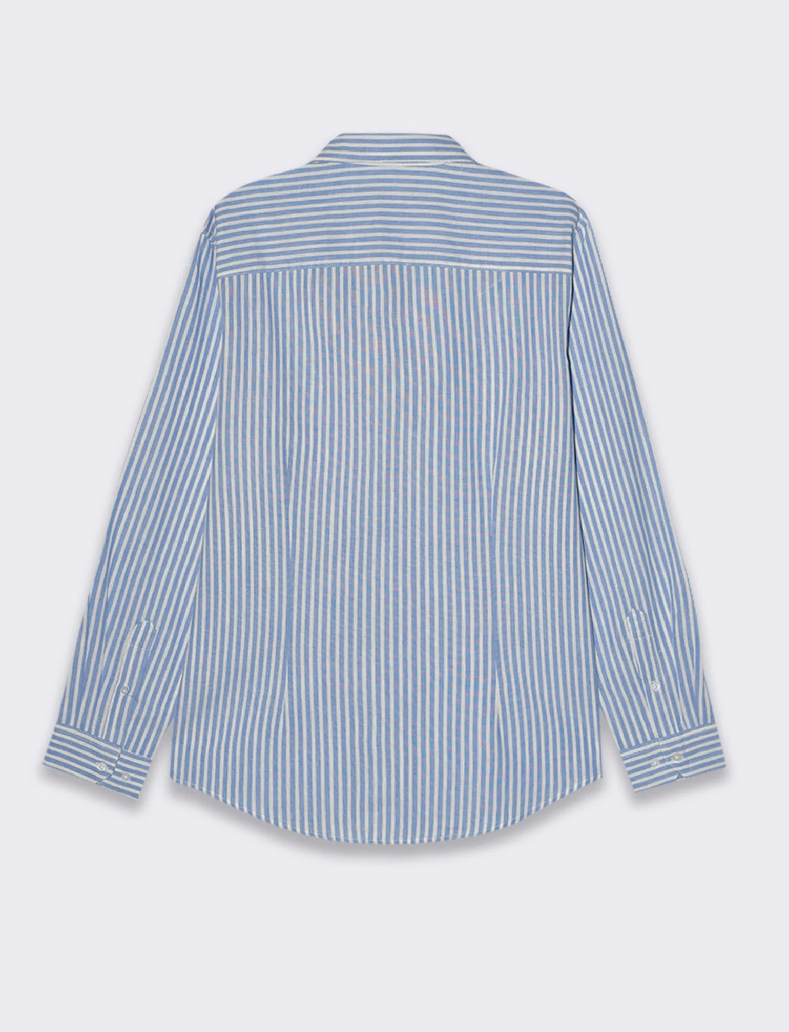 Camicia a righe da uomo - Celeste - Image 2