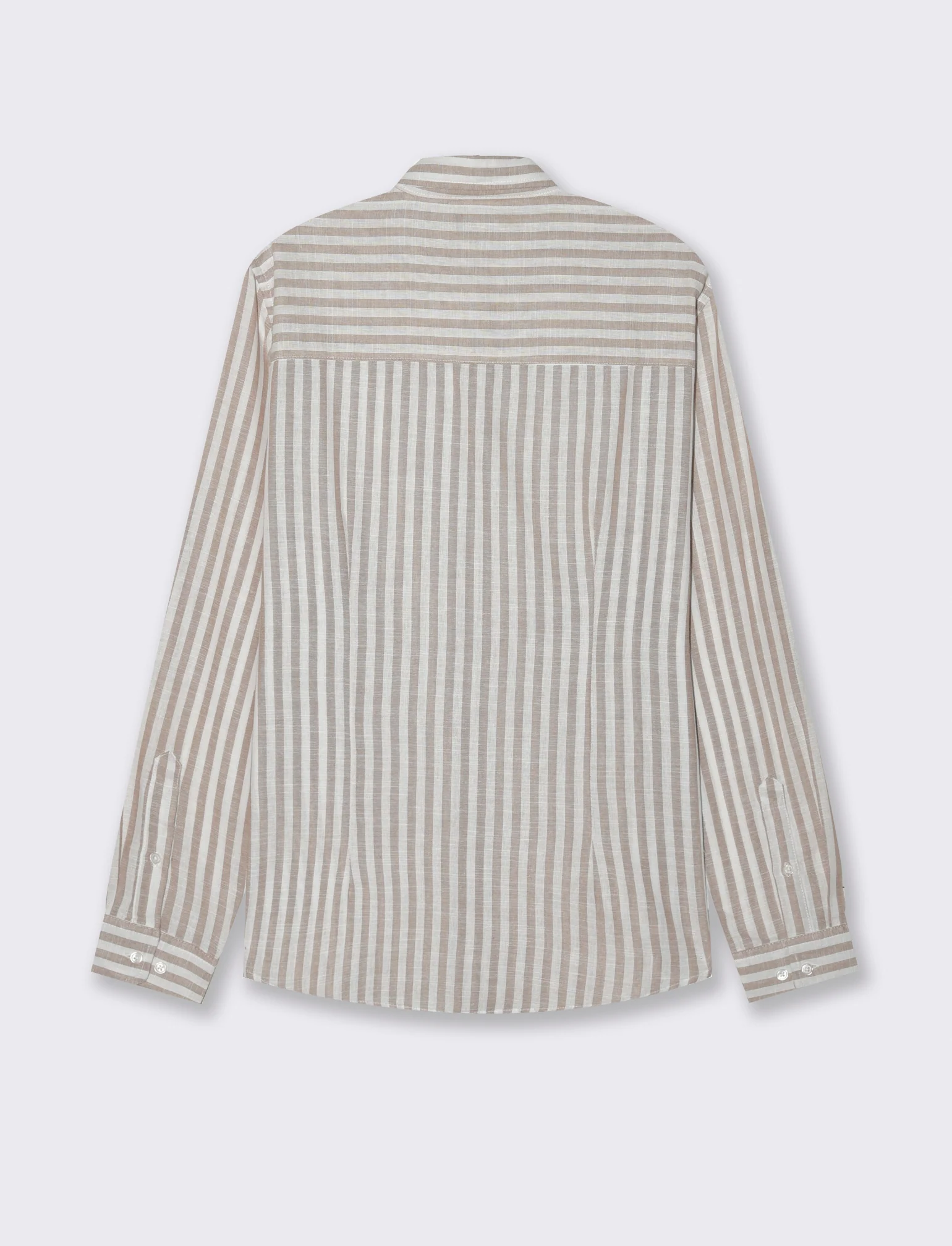 Camicia a righe da uomo - Grigio tortora - Image 2