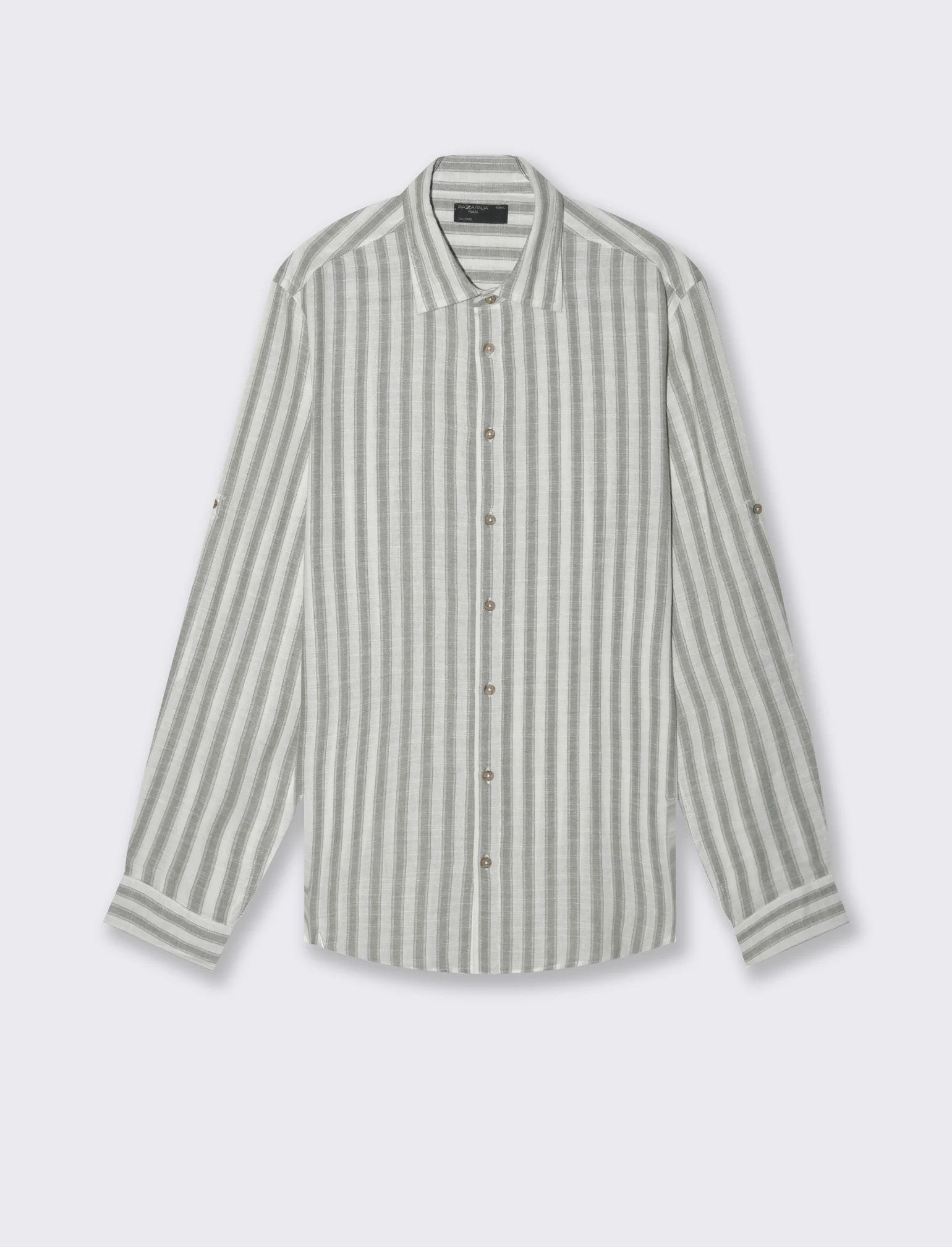 Camicia a righe da uomo - Verde salvia - Image 4