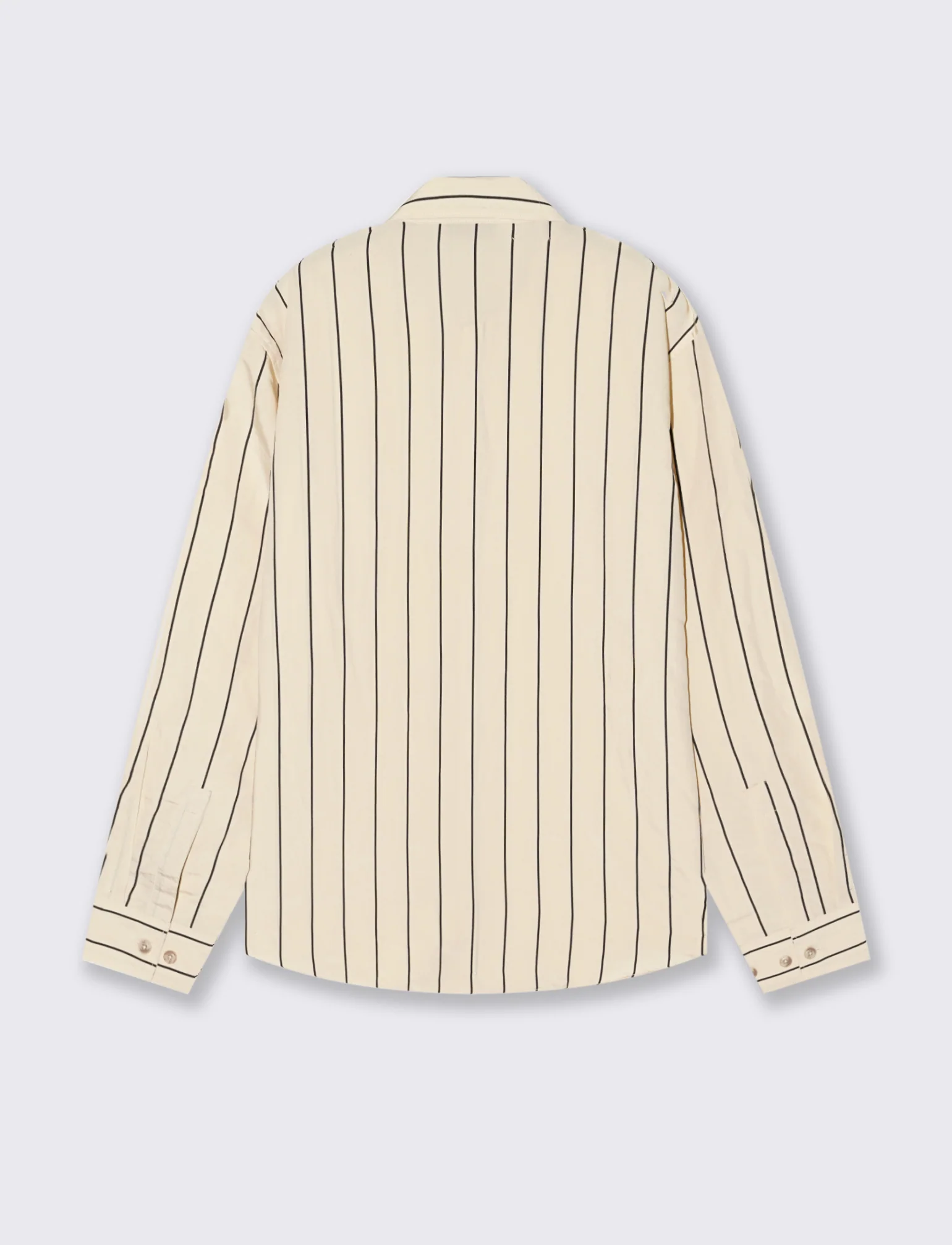 Camicia a righe in tessuto premium - Beige ecru - Image 2