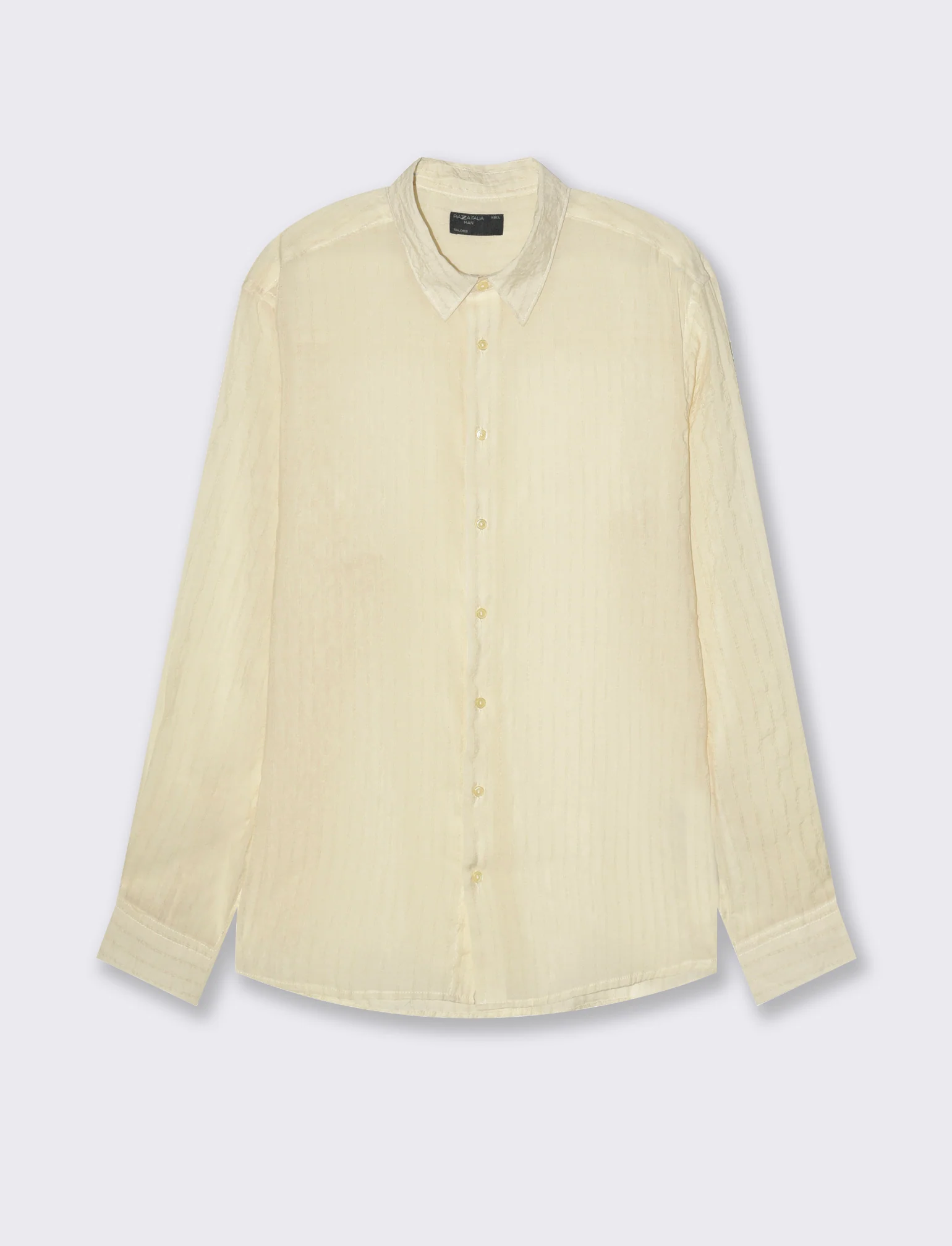Camicia a righe premium quality da uomo - Beige ecru - Image 4