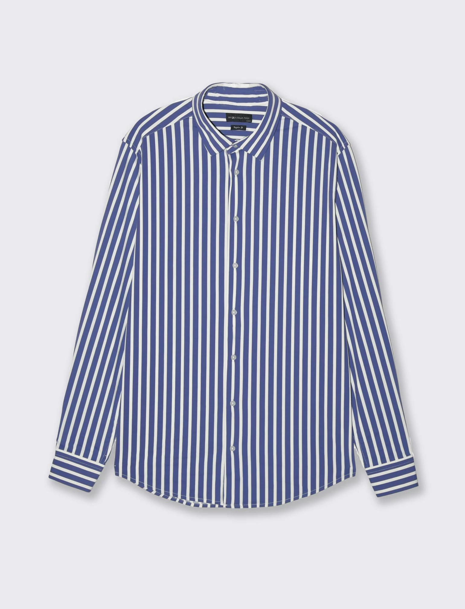 Camicia a righe soft touch regular fit da uomo - Blu - Image 4