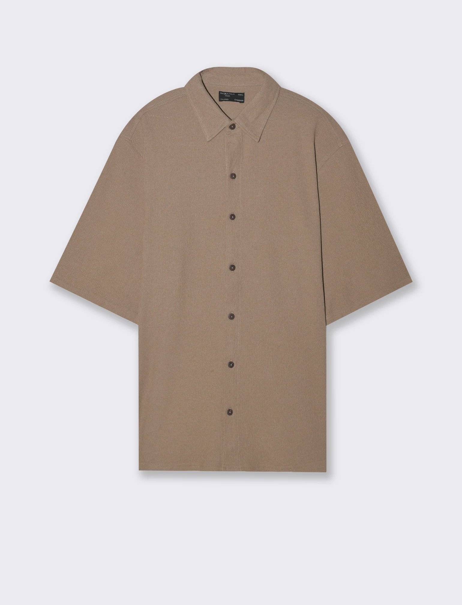 Camicia basic regular fit easy iron da uomo - Grigio tortora - Image 3