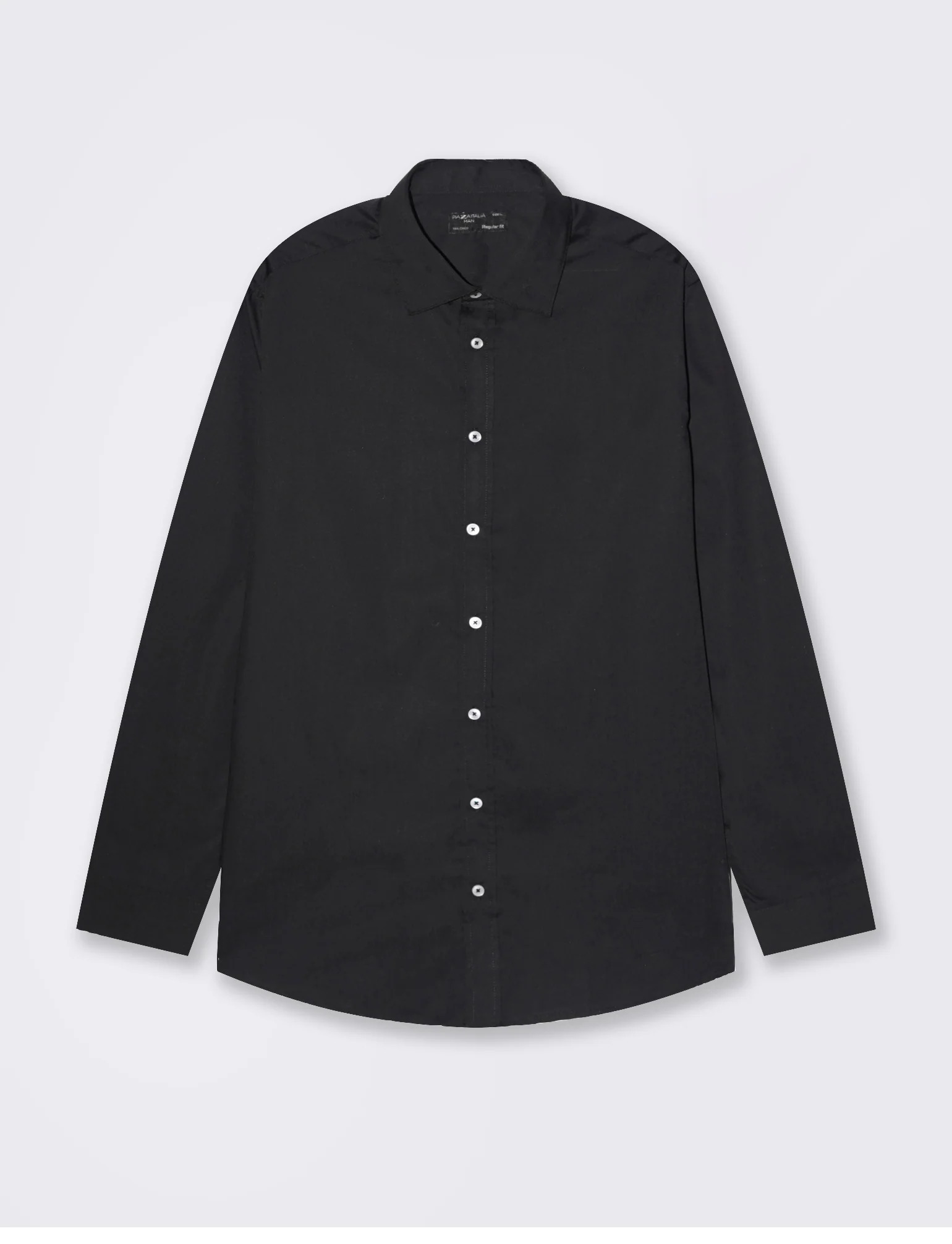 CAMICIA BASIC REGULAR FIT EASY IRON - Nero