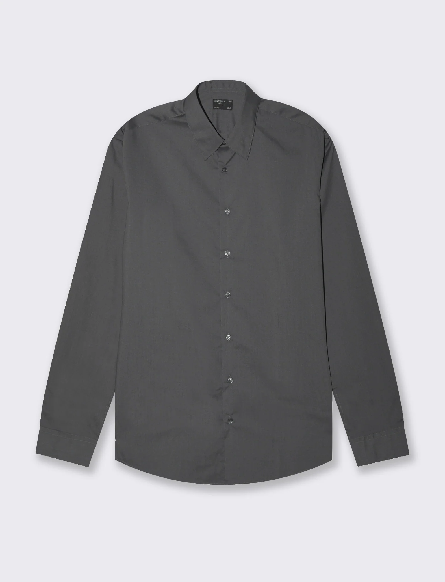 Camicia basic slim fit easy iron da uomo - Grigio piombo
