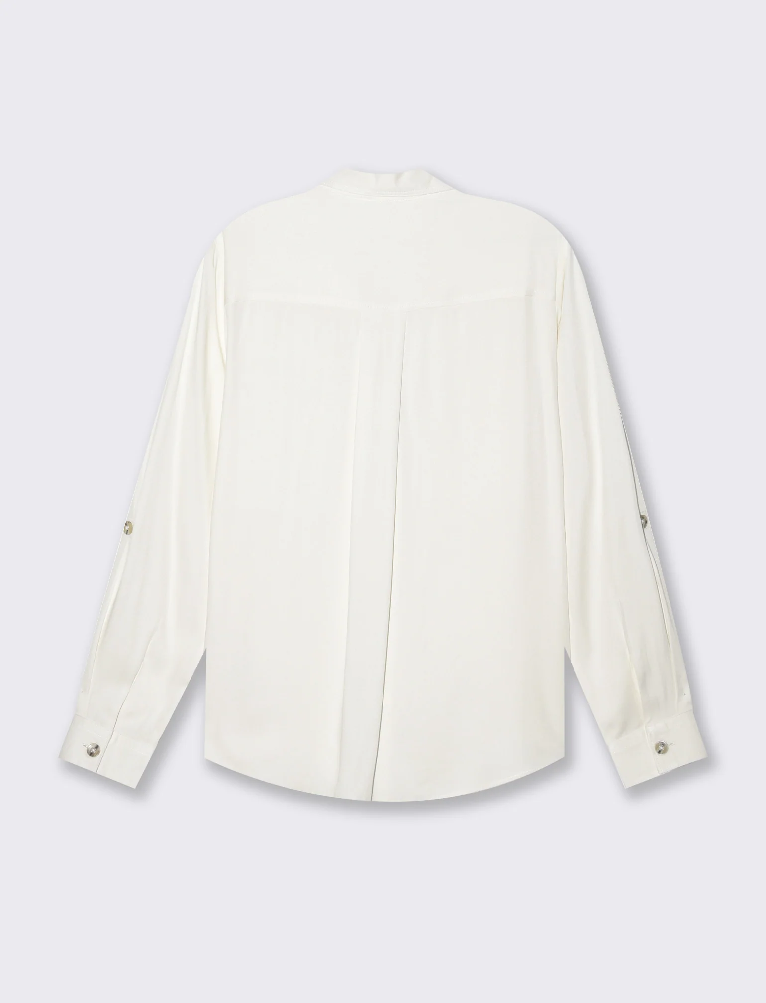 Camicia basica con tasche sul petto da donna - Avorio - Image 5