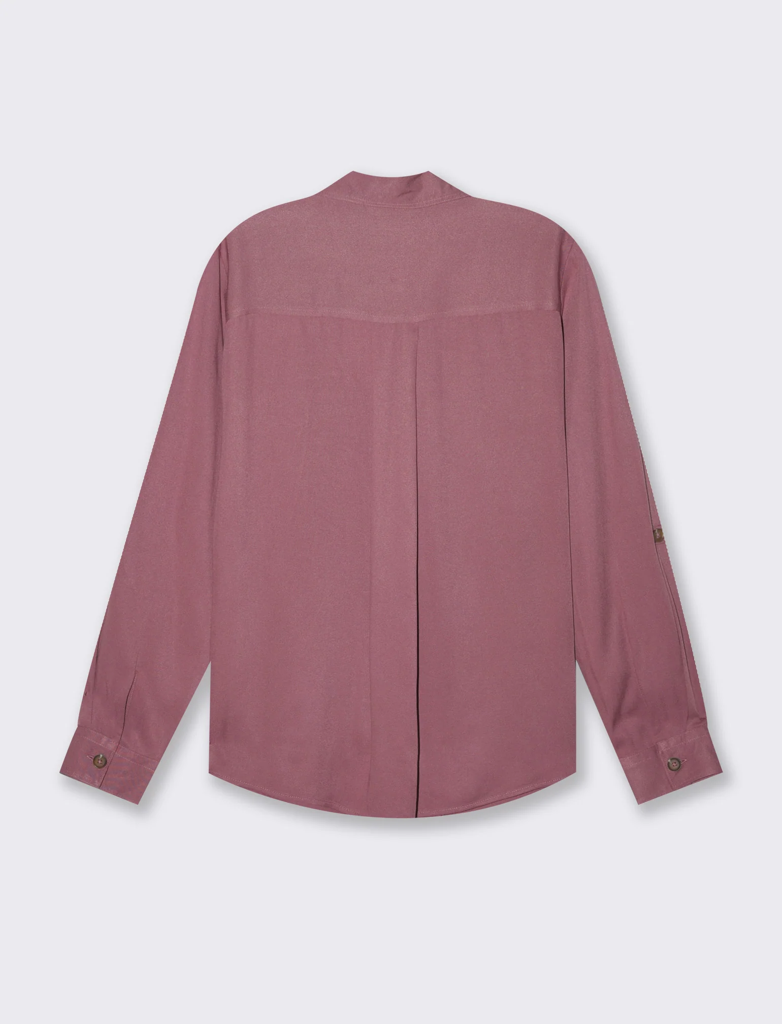 Camicia basica con tasche sul petto da donna - Rosa cipolla - Image 2