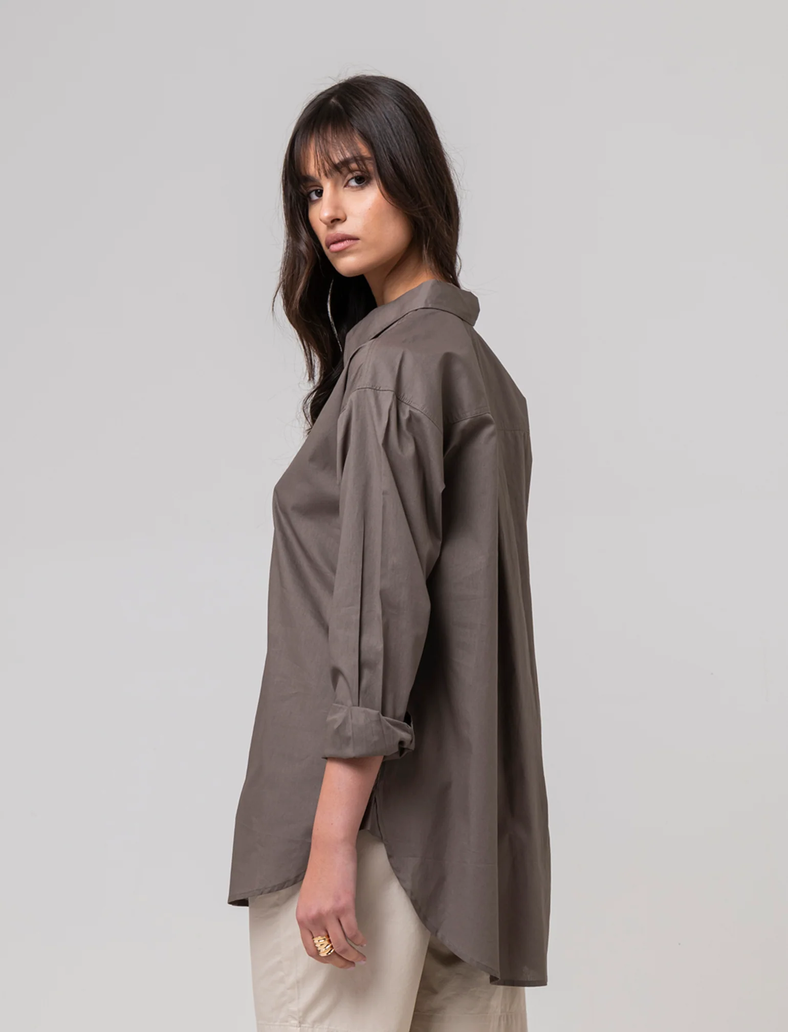 Camicia basica da donna - Verde salvia
