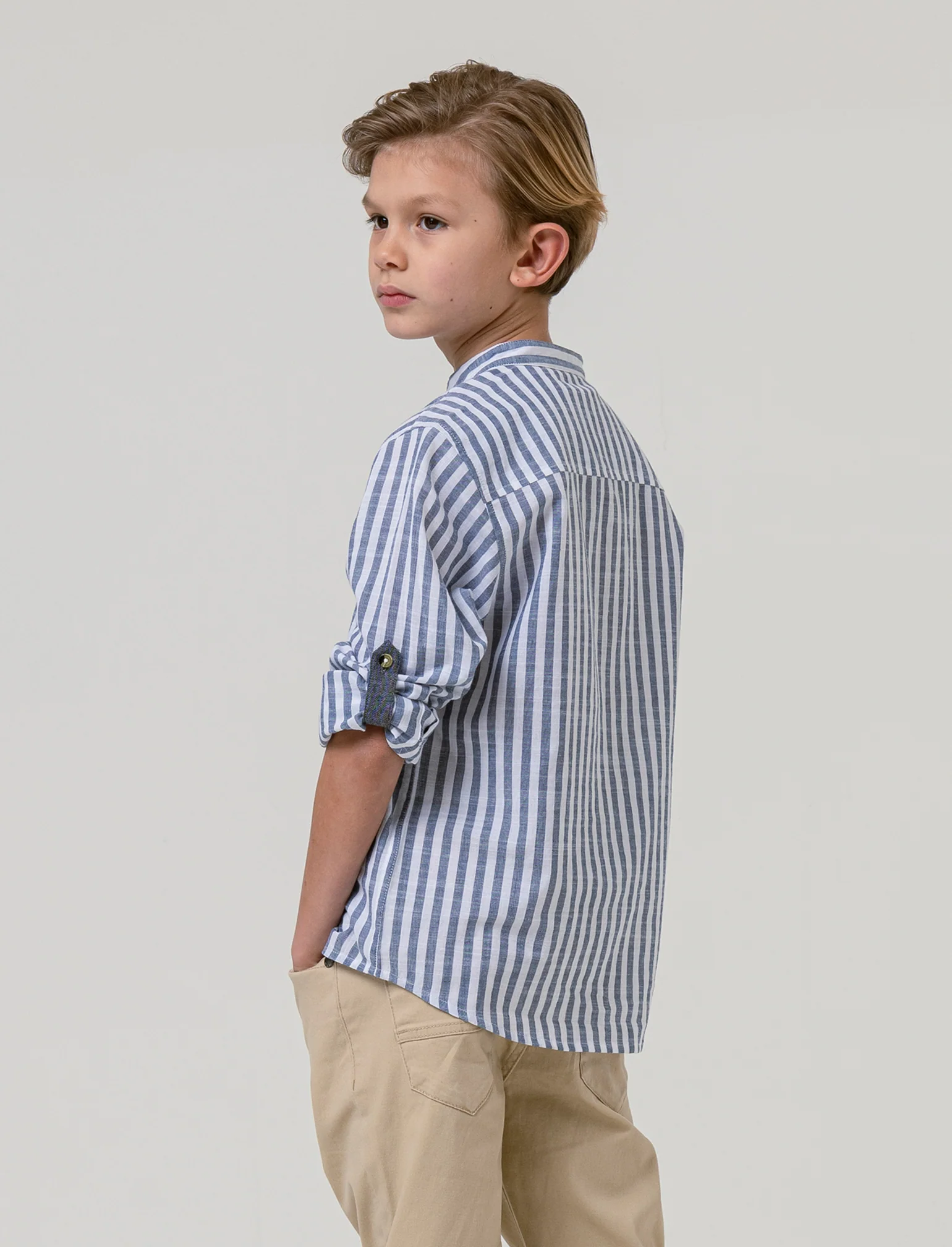 Camicia bastoncino da bambino - Righe - Image 2