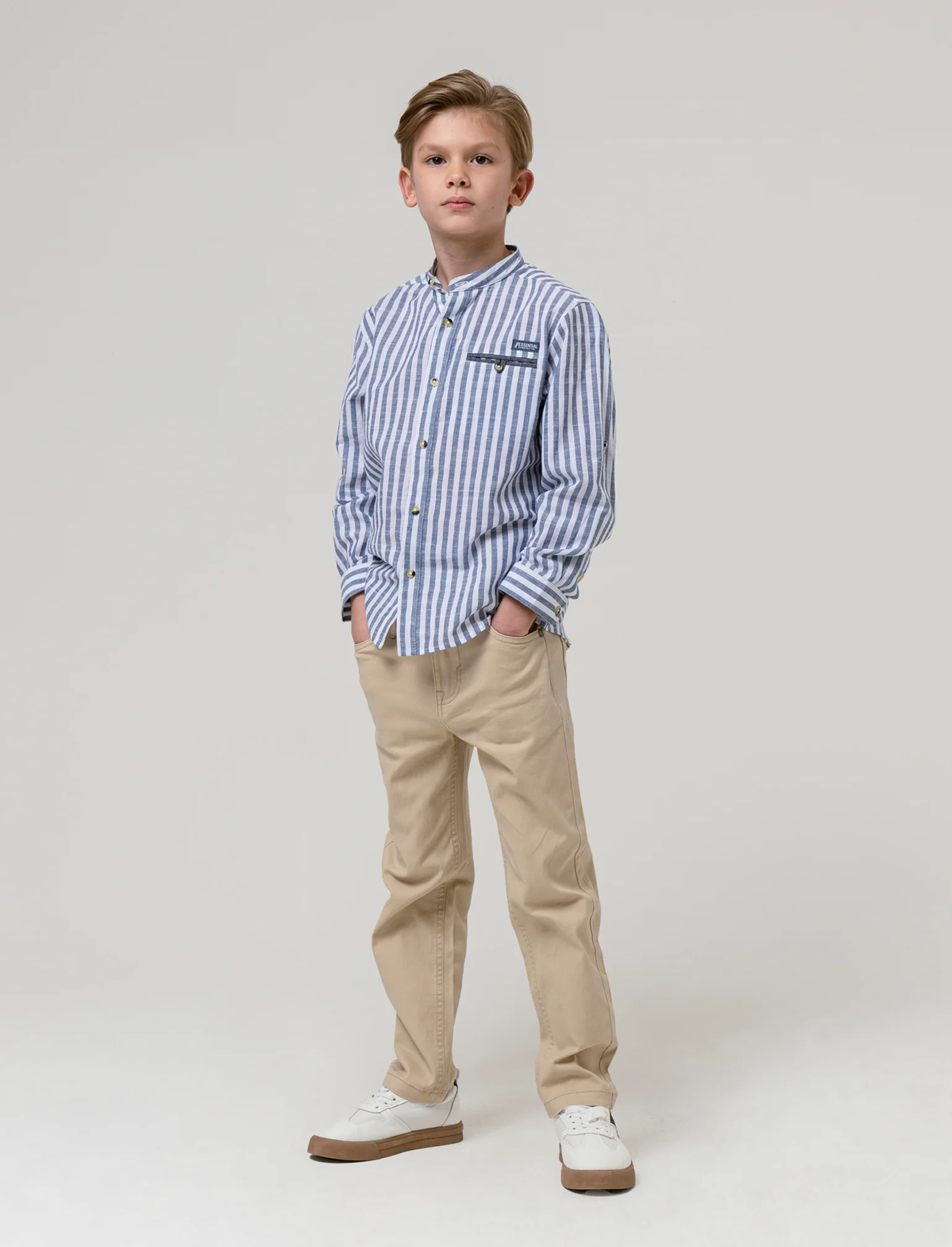 Camicia bastoncino da bambino - Righe - Image 3