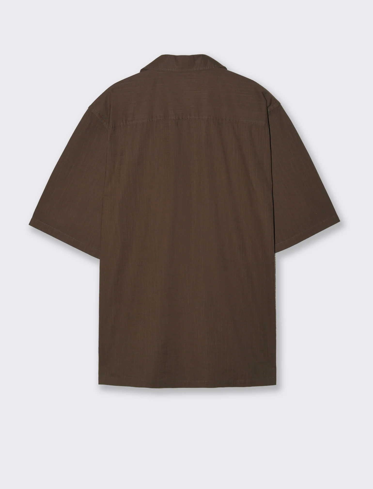 Camicia boxy fit in cotone slub - Moro - Image 2