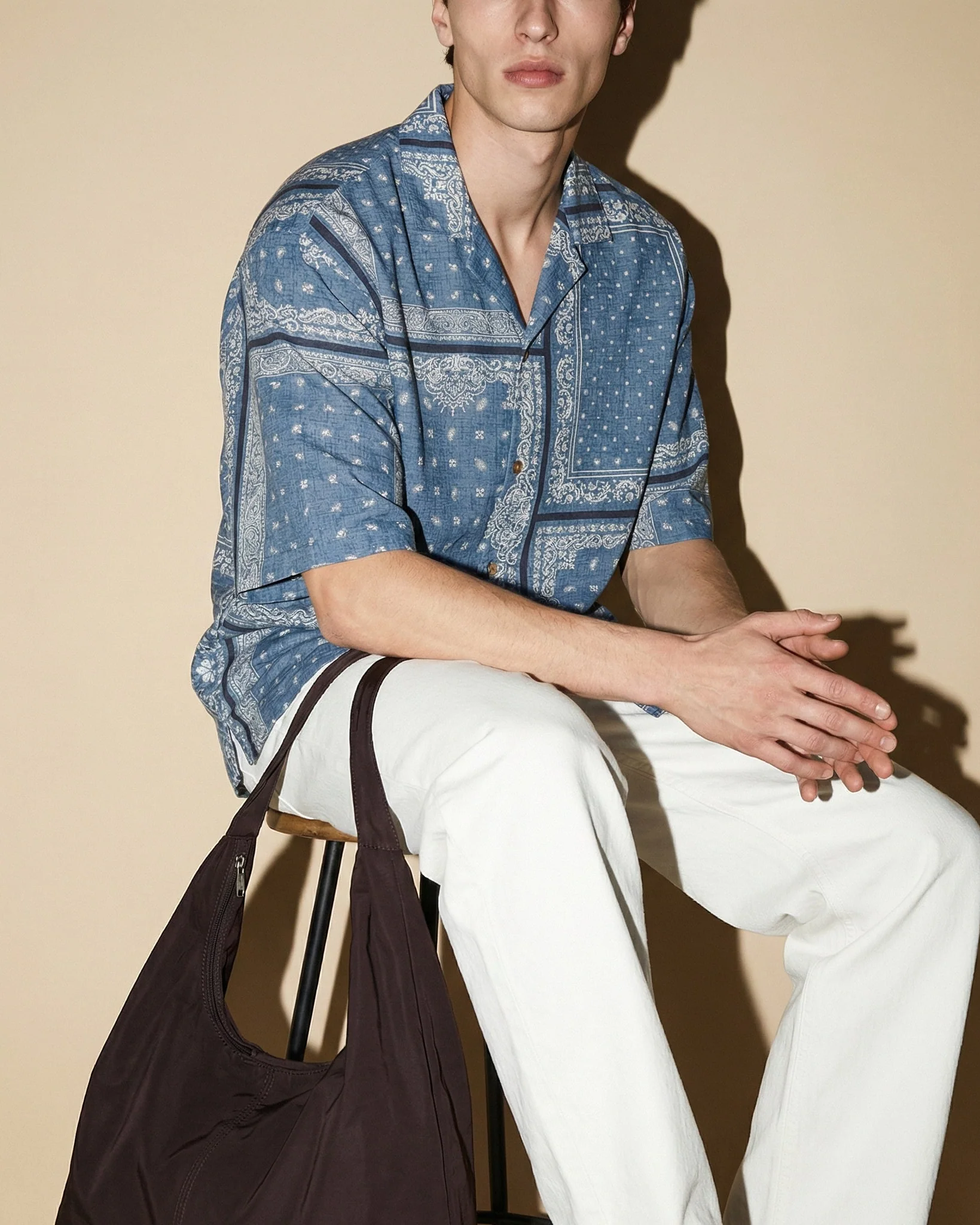 Camicia boxy fit in viscosa paisley patchwork - CARTA DA ZUCCHERO - Image 3