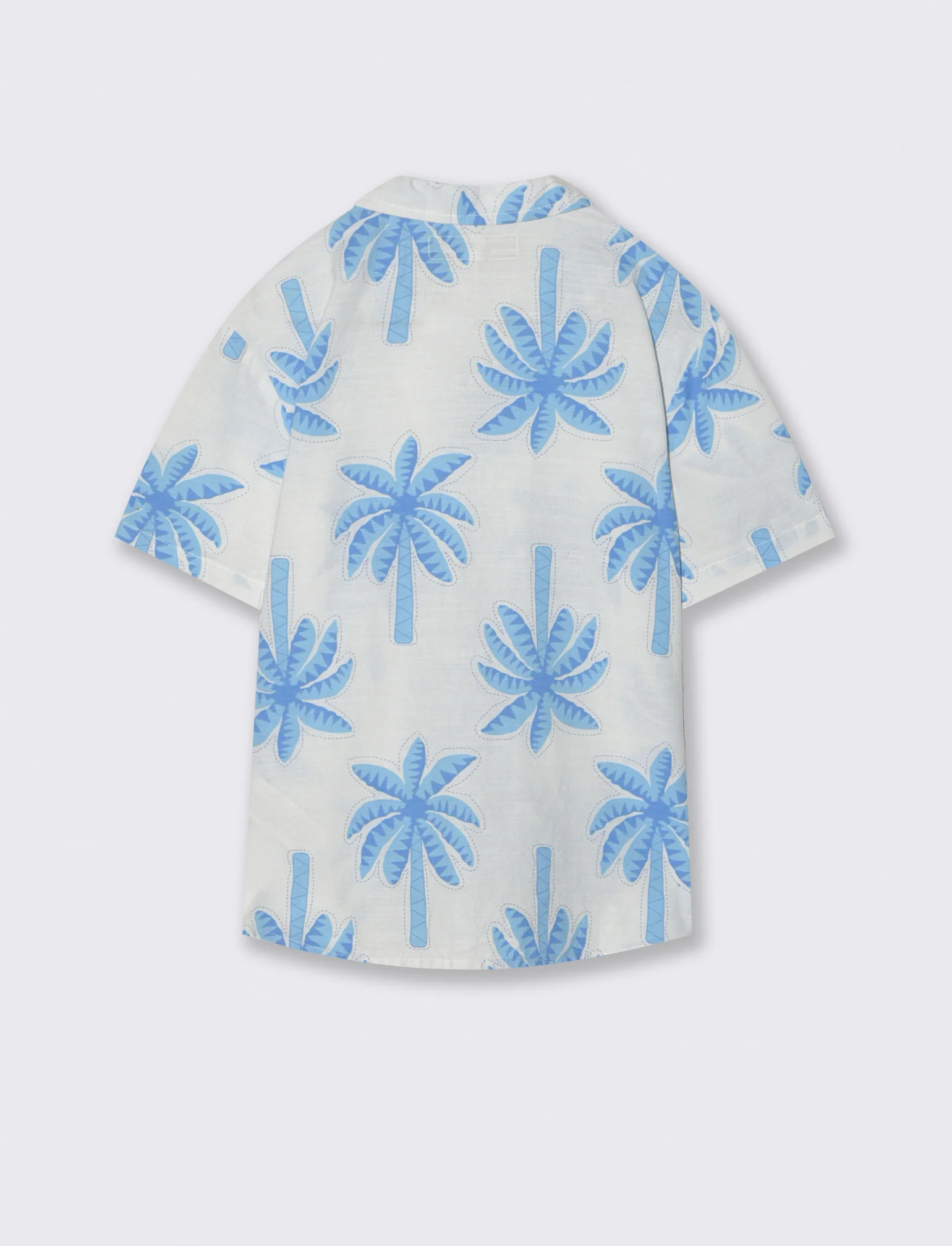 Camicia collo coreana in misto lino - Fantasia - Image 5