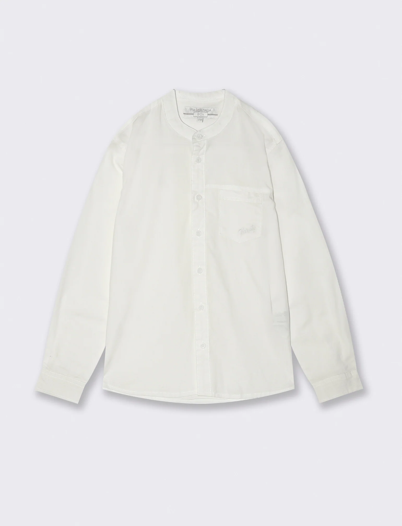 Camicia collo coreano - Bianco latte - Image 3