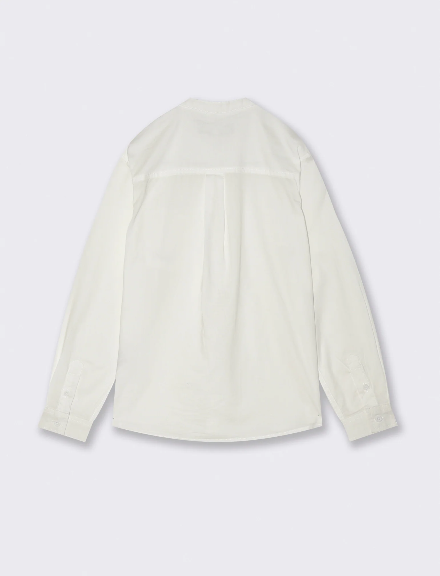 Camicia collo coreano - Bianco latte - Image 4