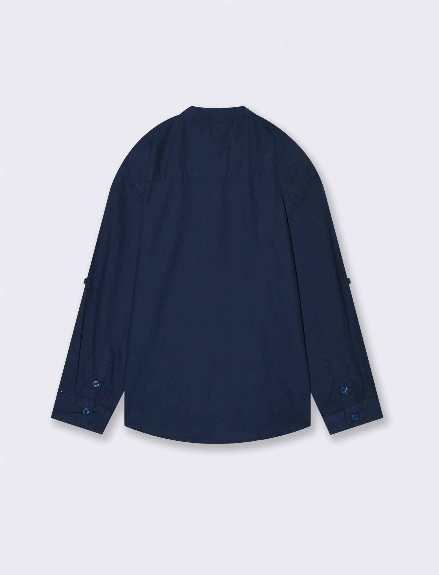 Camicia collo coreano da bambino - Blu - Image 4