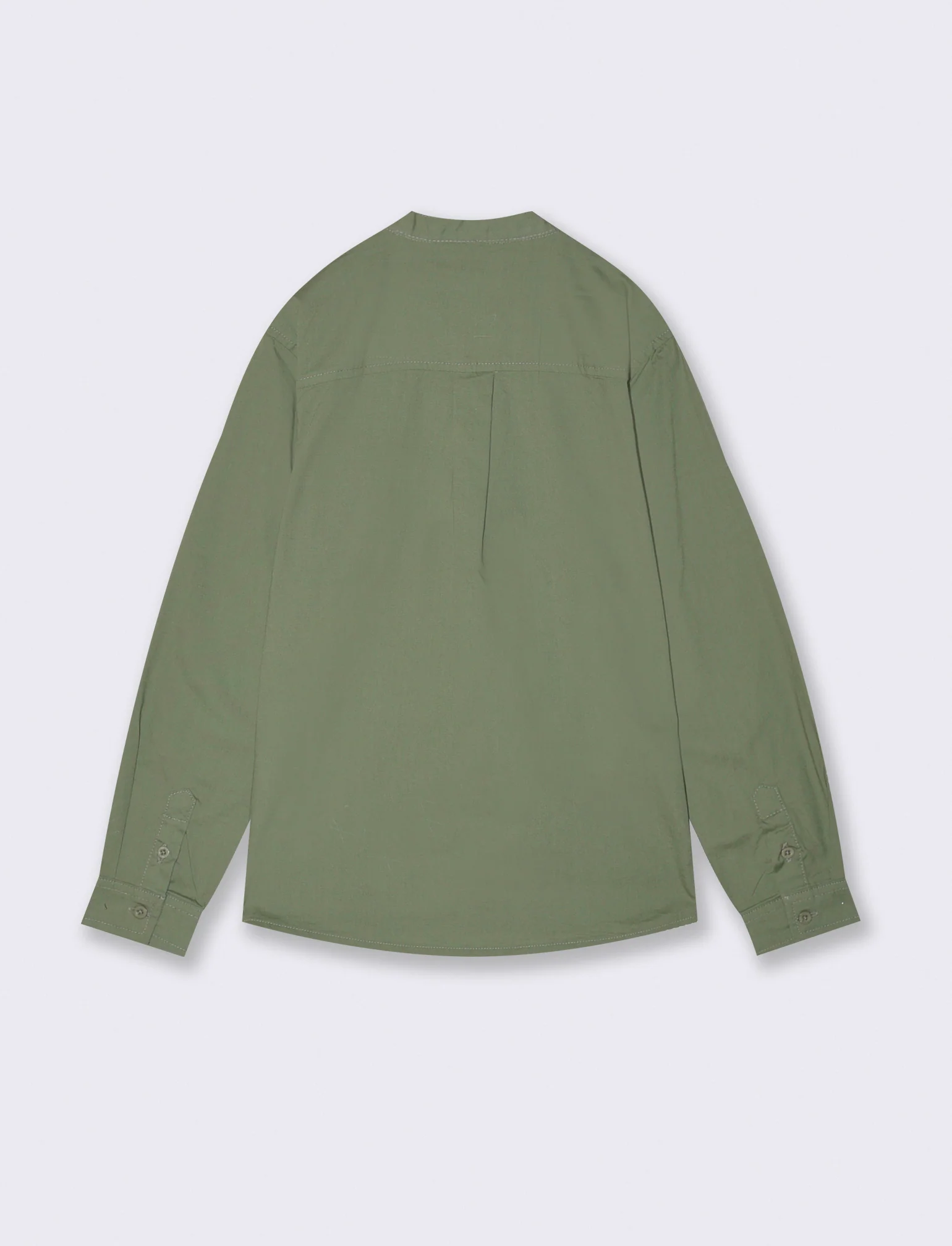 Camicia collo coreano - Verde salvia - Image 3