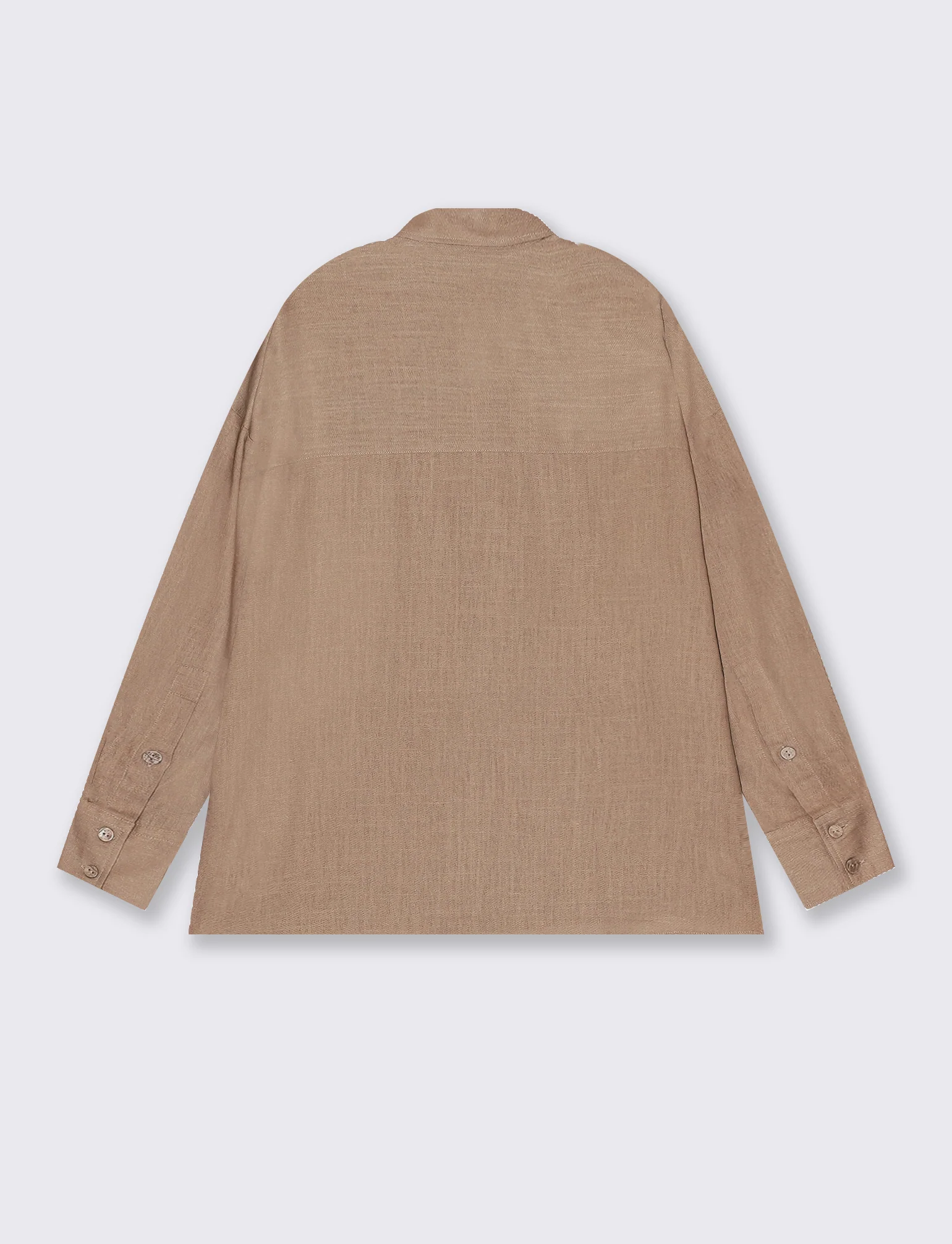 Camicia con bottoni al fondo da donna - Caramello - Image 2