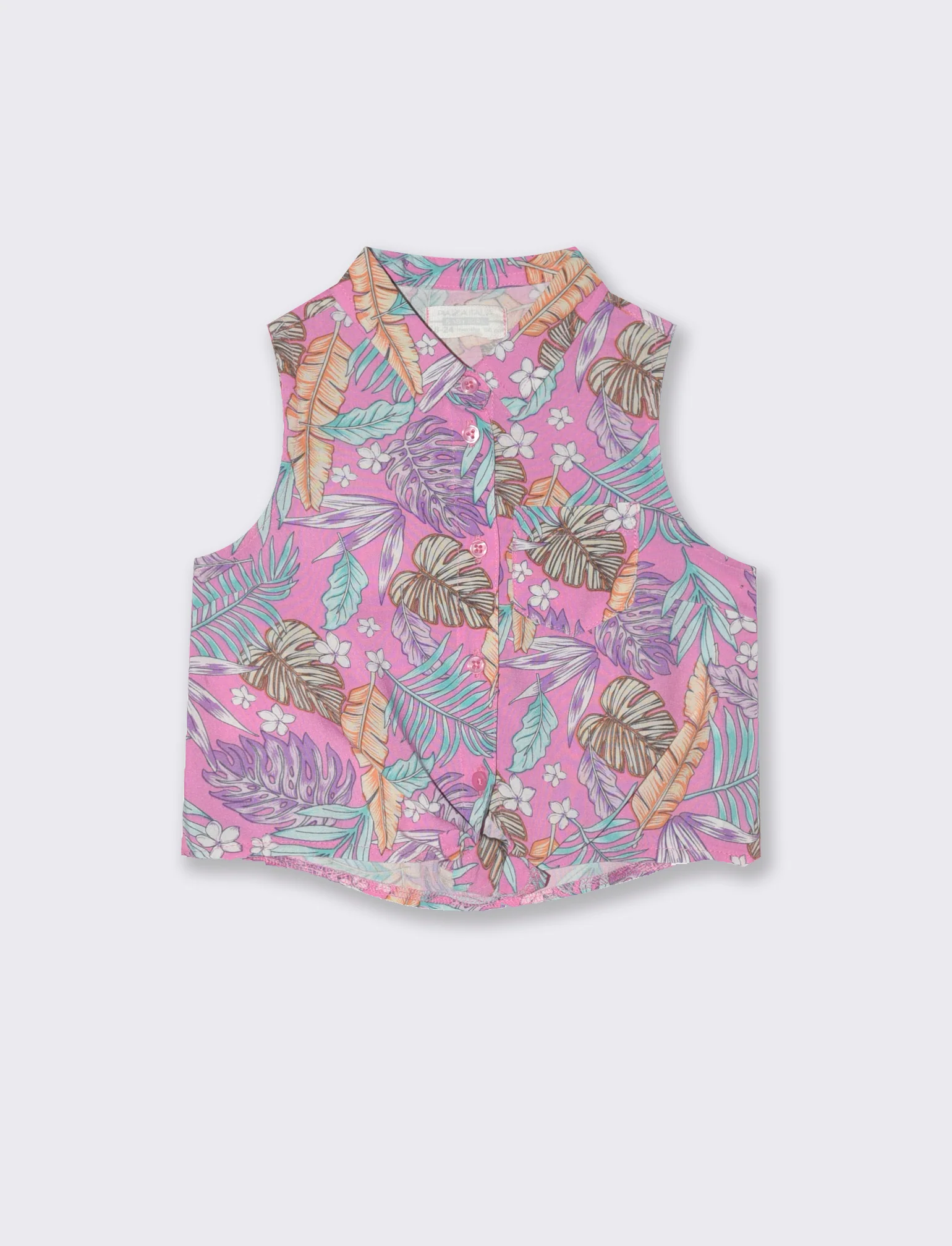 Camicia con fiocco da neonata - Fantasia