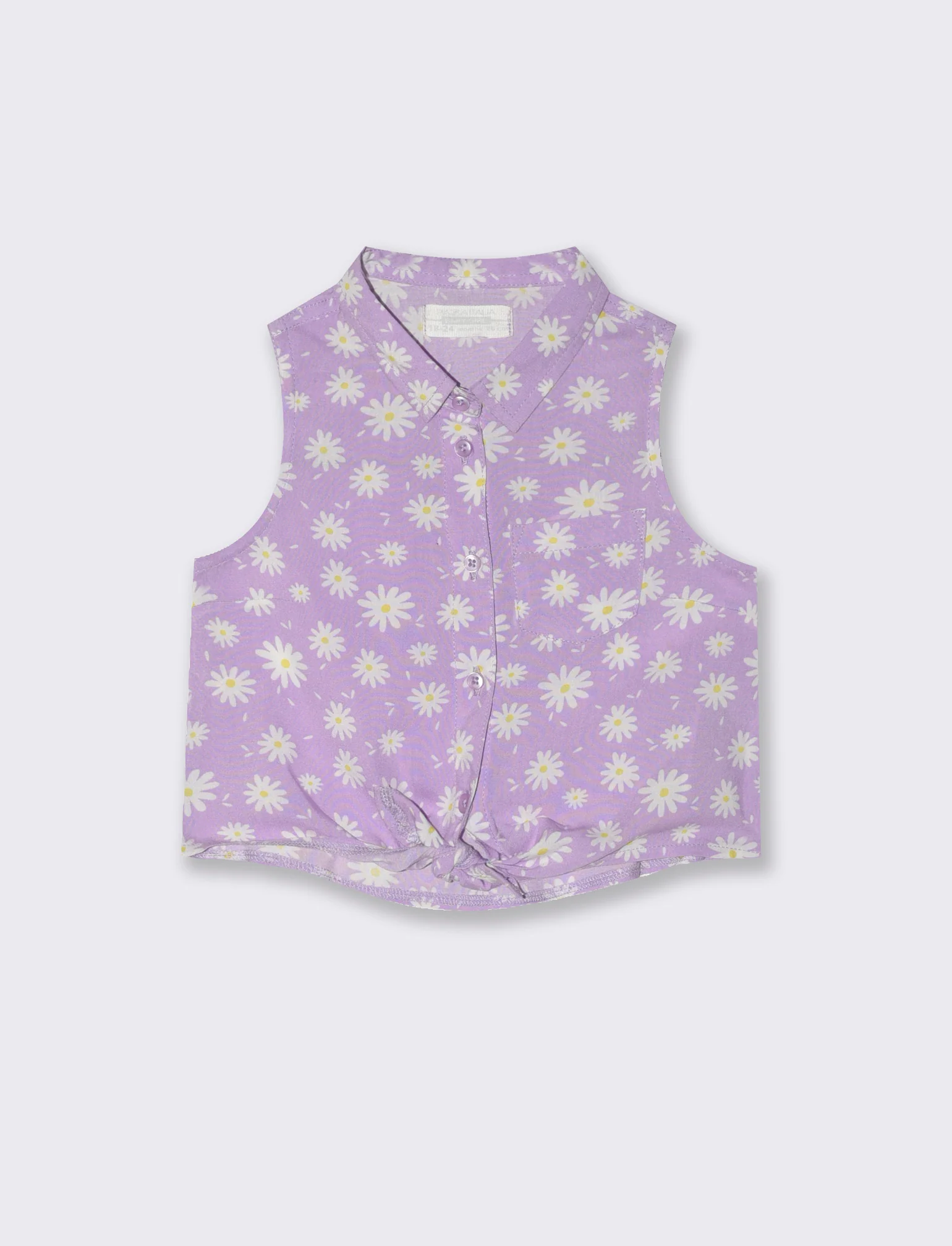 Camicia con fiocco da neonata - Lilla - Image 2