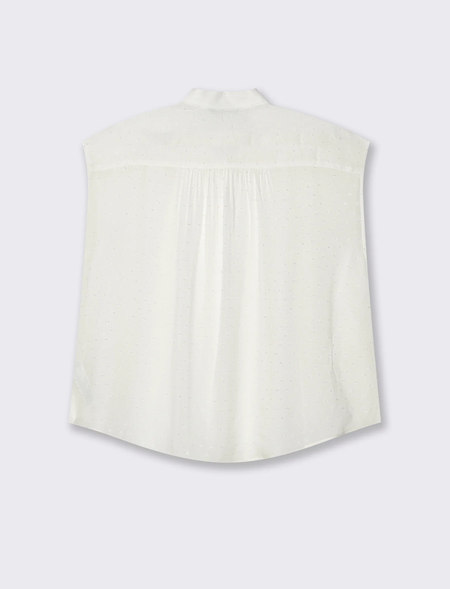 CAMICIA CON MANICHE AD ALETTA - Avorio - Image 3