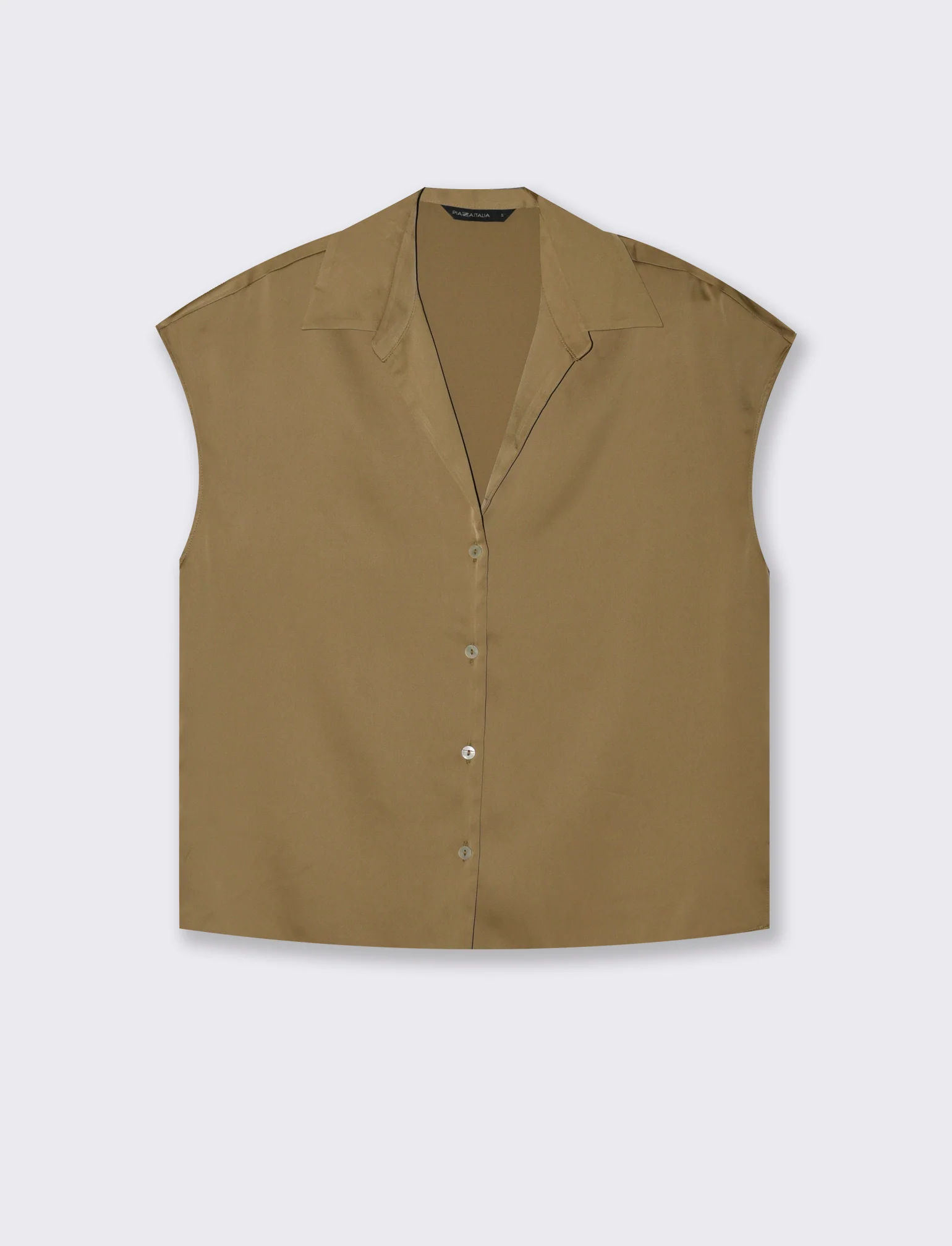 CAMICIA CON MANICHE AD ALETTA - Kaky 1 - Image 2