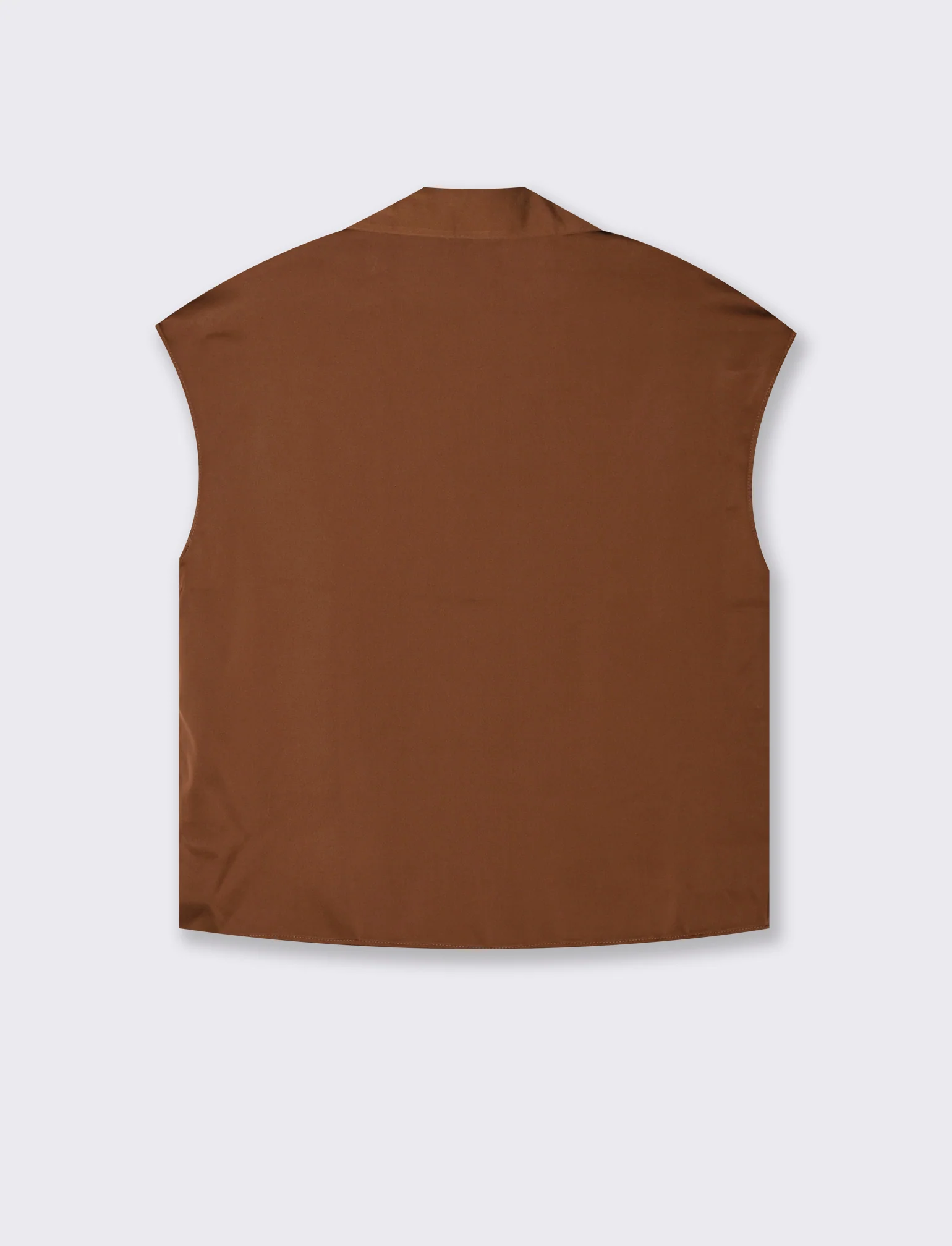 CAMICIA CON MANICHE AD ALETTA - Marrone tabacco - Image 2