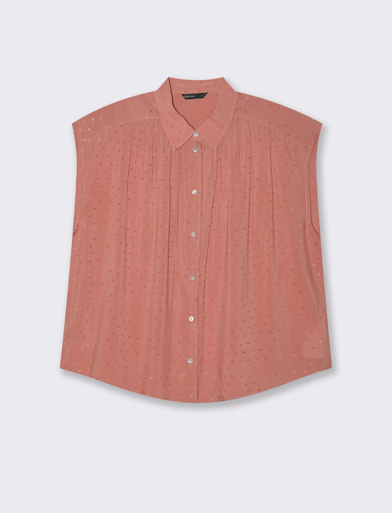CAMICIA CON MANICHE AD ALETTA - Rosa polvere - Image 4