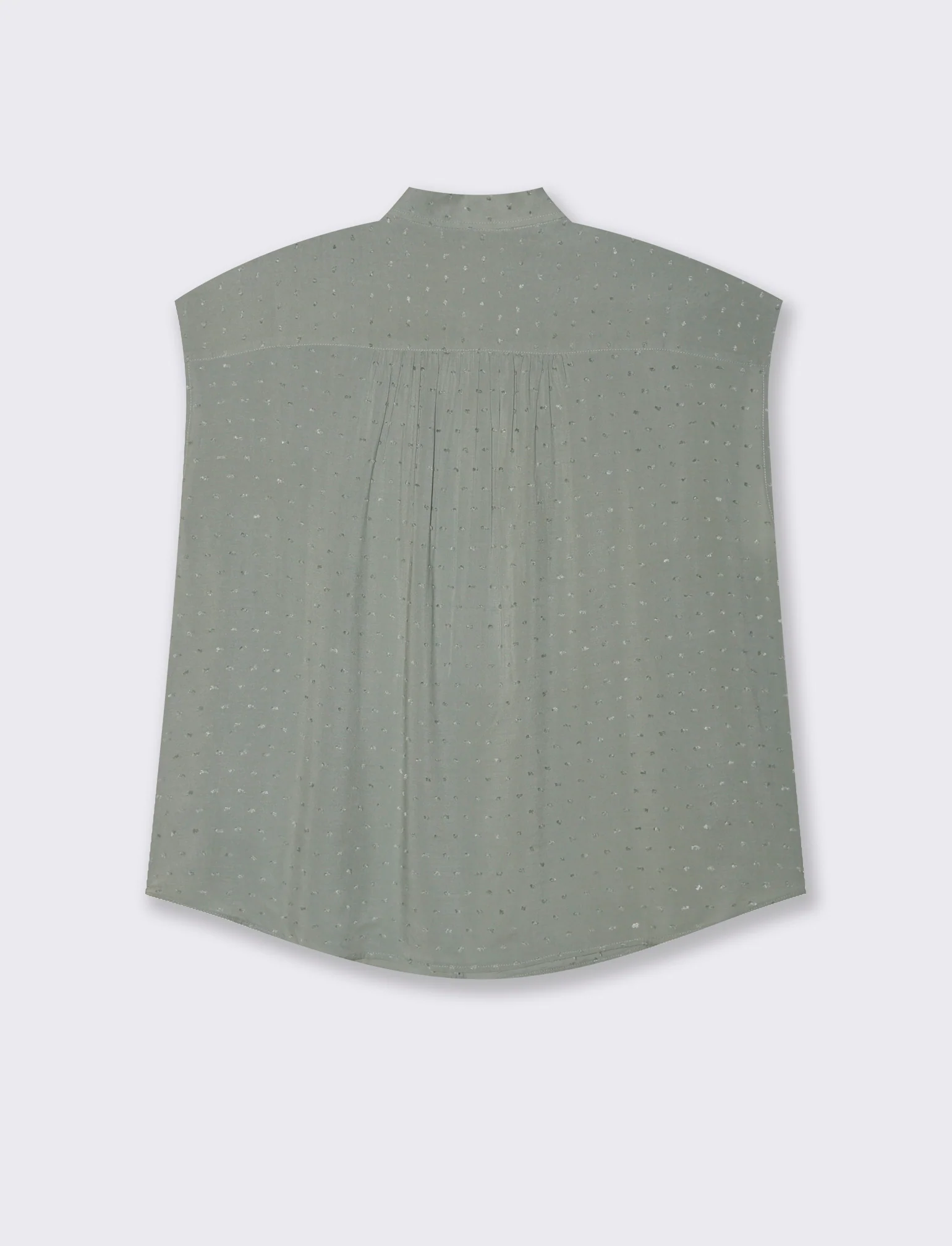 CAMICIA CON MANICHE AD ALETTA - Verde foresta - Image 3